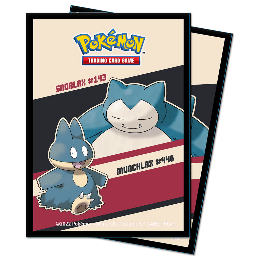 snorlax pokemon card binder Pokemon Snorlax and Munchlax Standard Deck Protector 65 ct