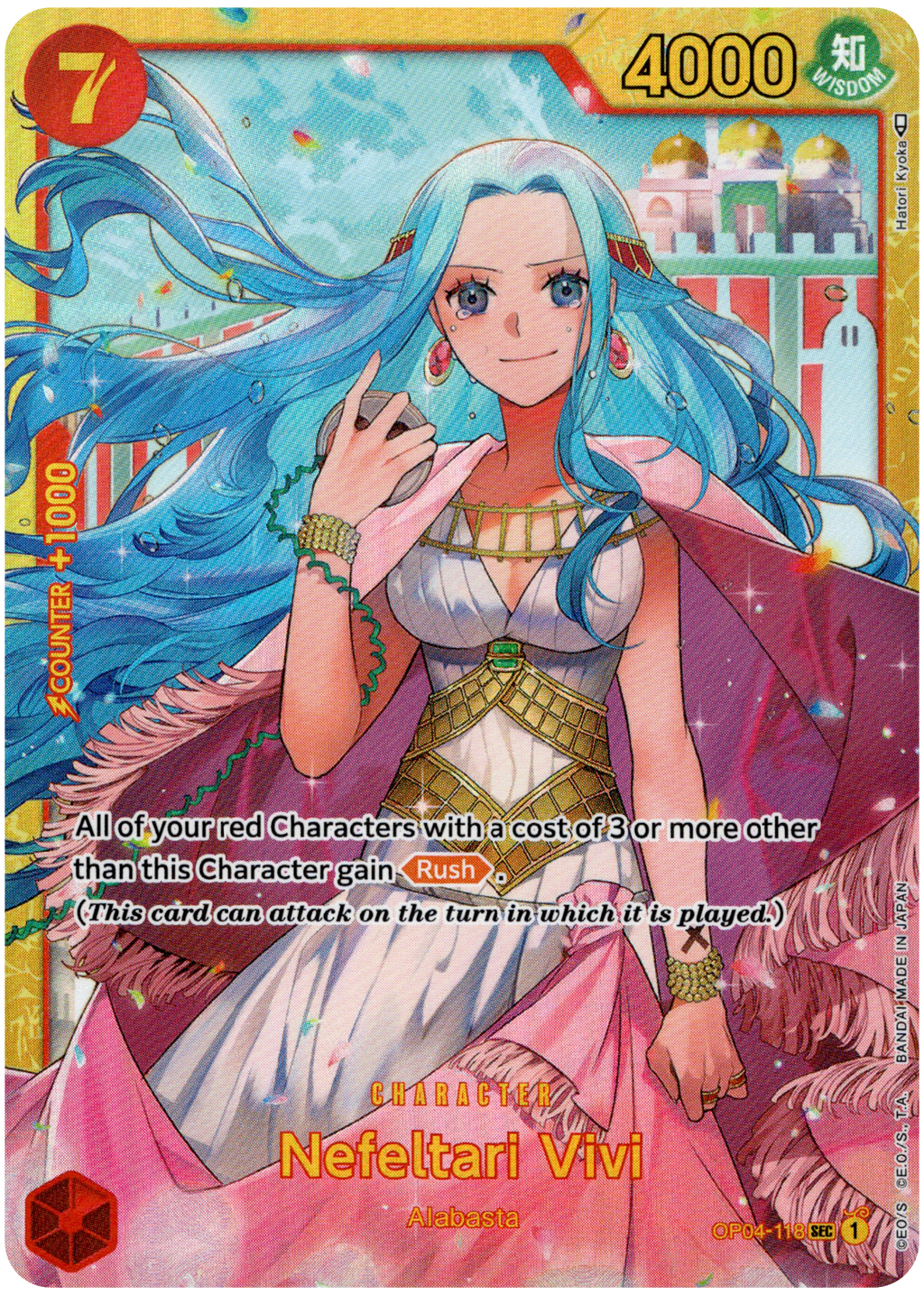 ☆Vivie CLIONE☆ Nefeltari Vivi - OP04-118 SEC - Kingdoms of Intrigue - Foil – Card
