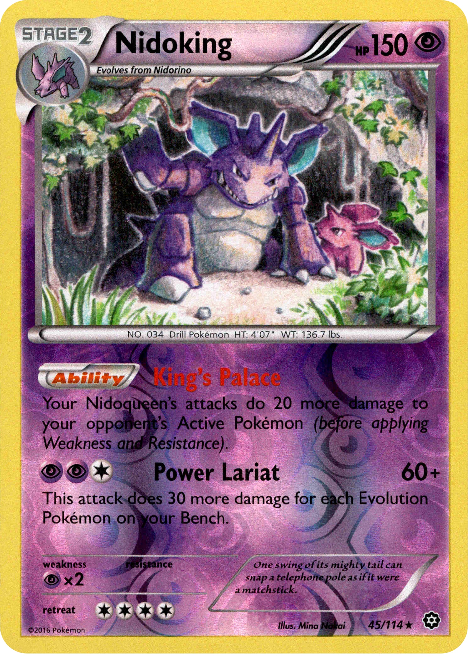 Nidoking - 45/114 - Steam Siege - Reverse Holo - Card Cavern