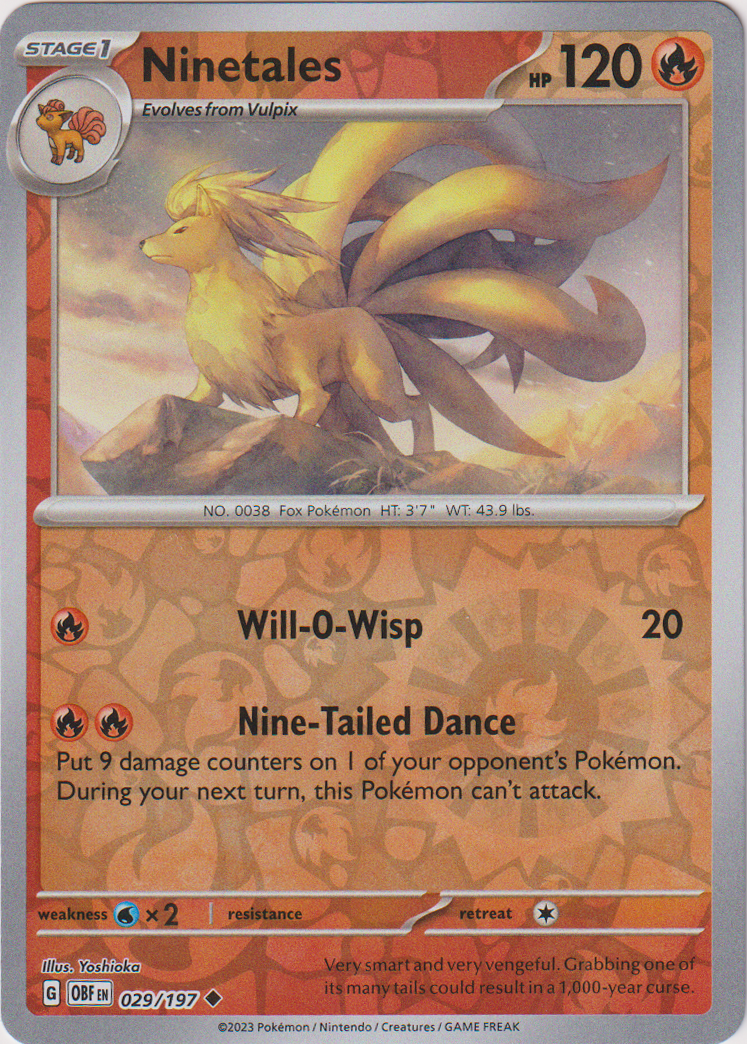 Ninetales - 029/197 - Obsidian Flames