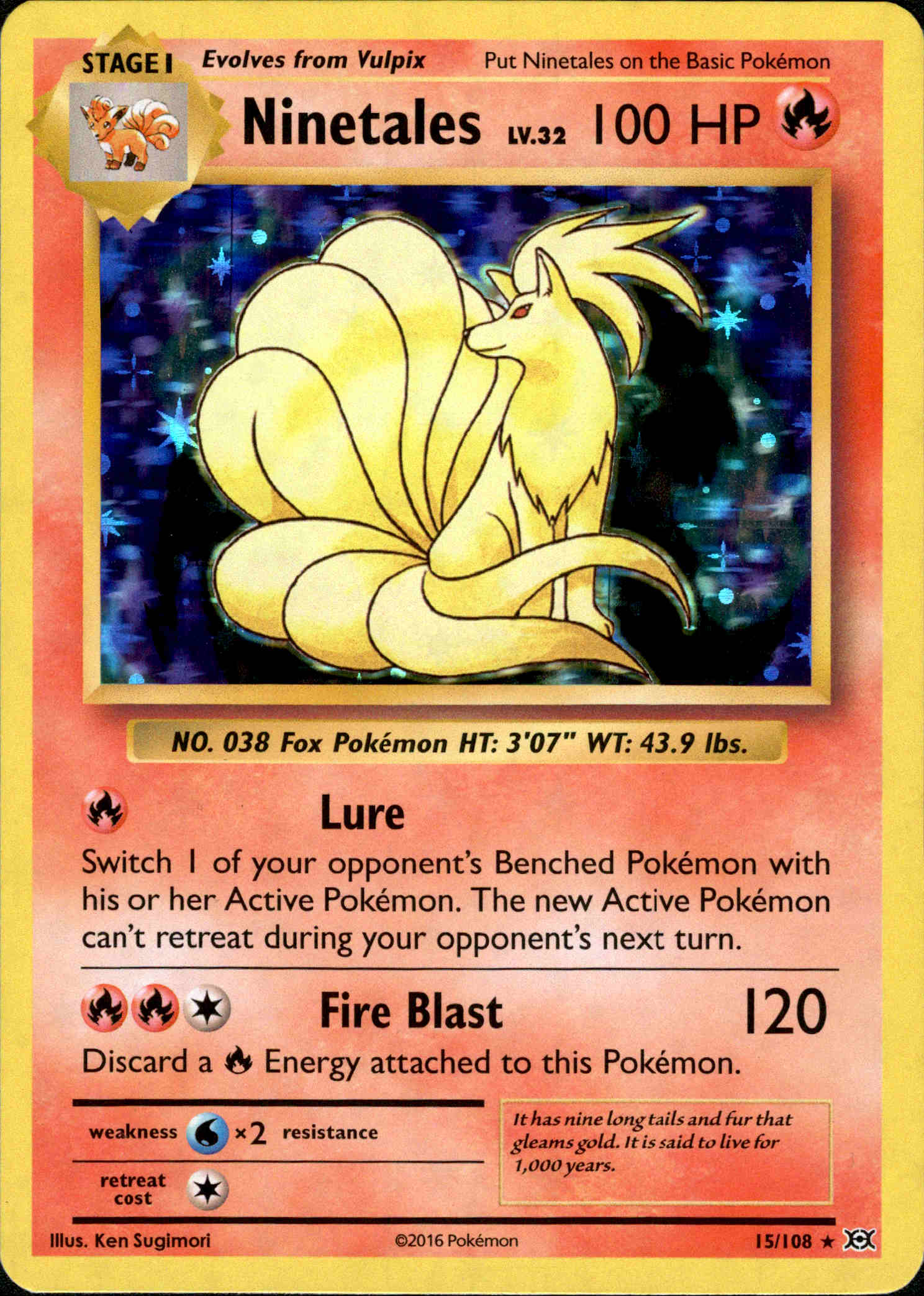 Ninetales - 15/108 - Evolutions - Card Cavern