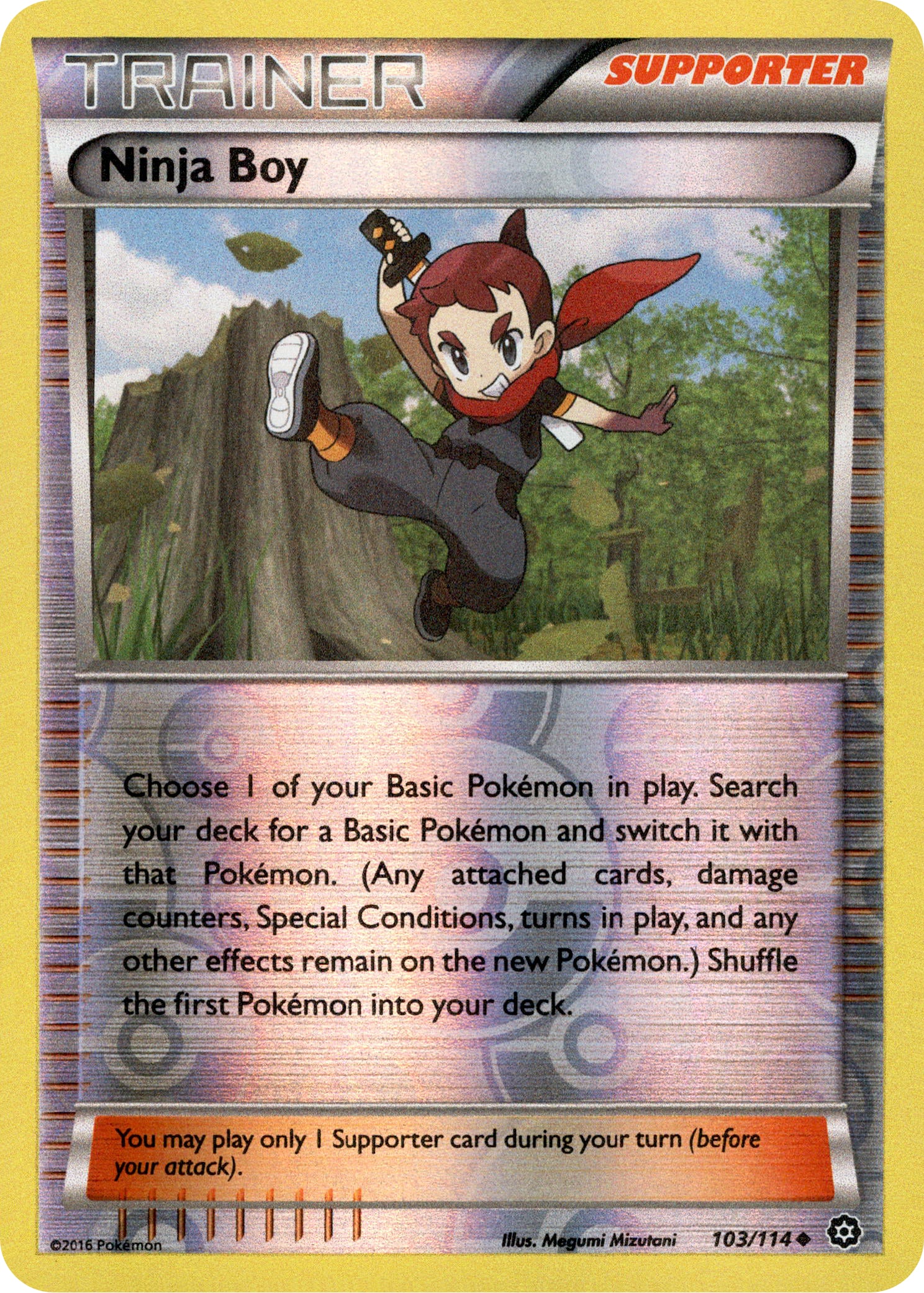 Ninja Boy - 103/114 - Steam Siege - Reverse Holo - Card Cavern