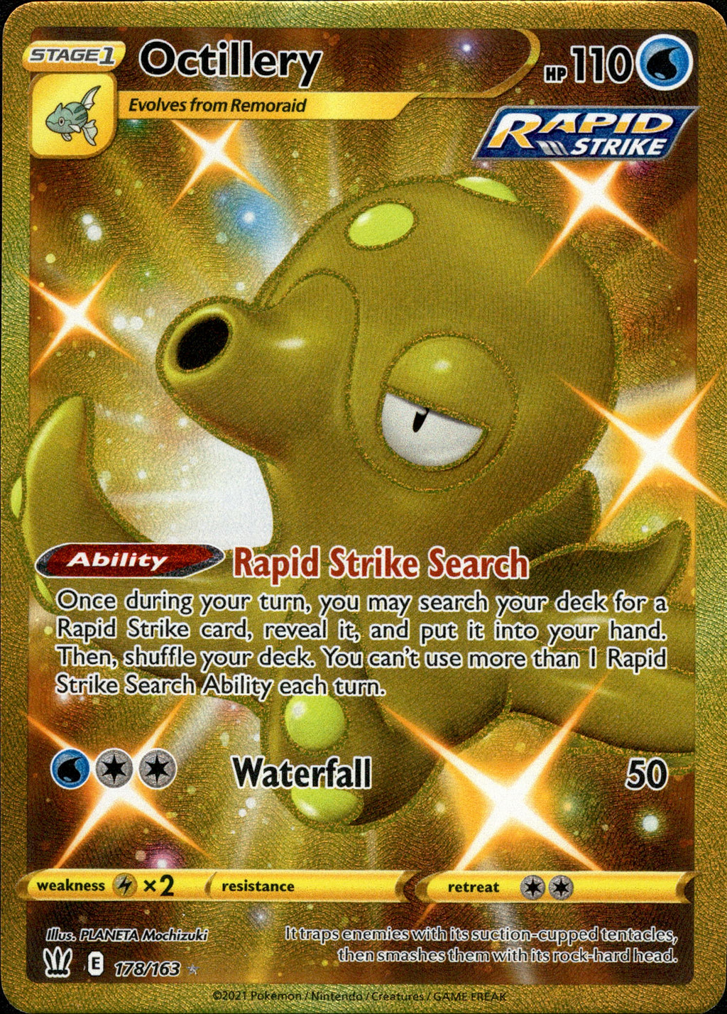 octillery pokemon card Octillery Secret Rare - 178/163 - Battle Styles