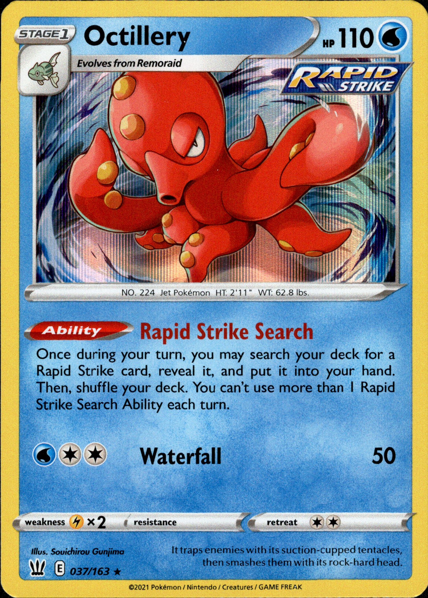 Octillery - 037/163 - Battle Styles - Holo - Card Cavern