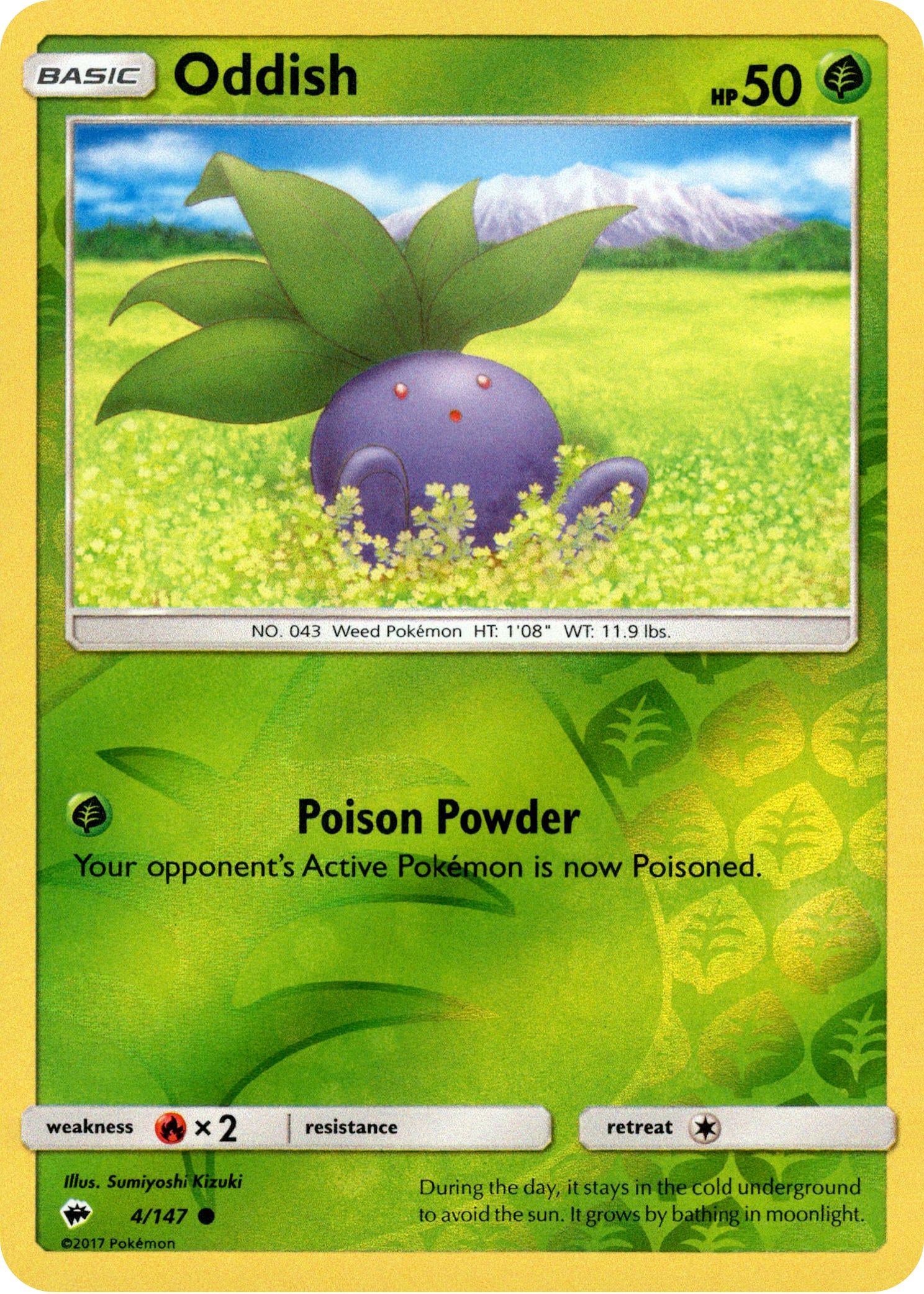 Oddish - 4/147 - Burning Shadows - Reverse Holo - Card Cavern