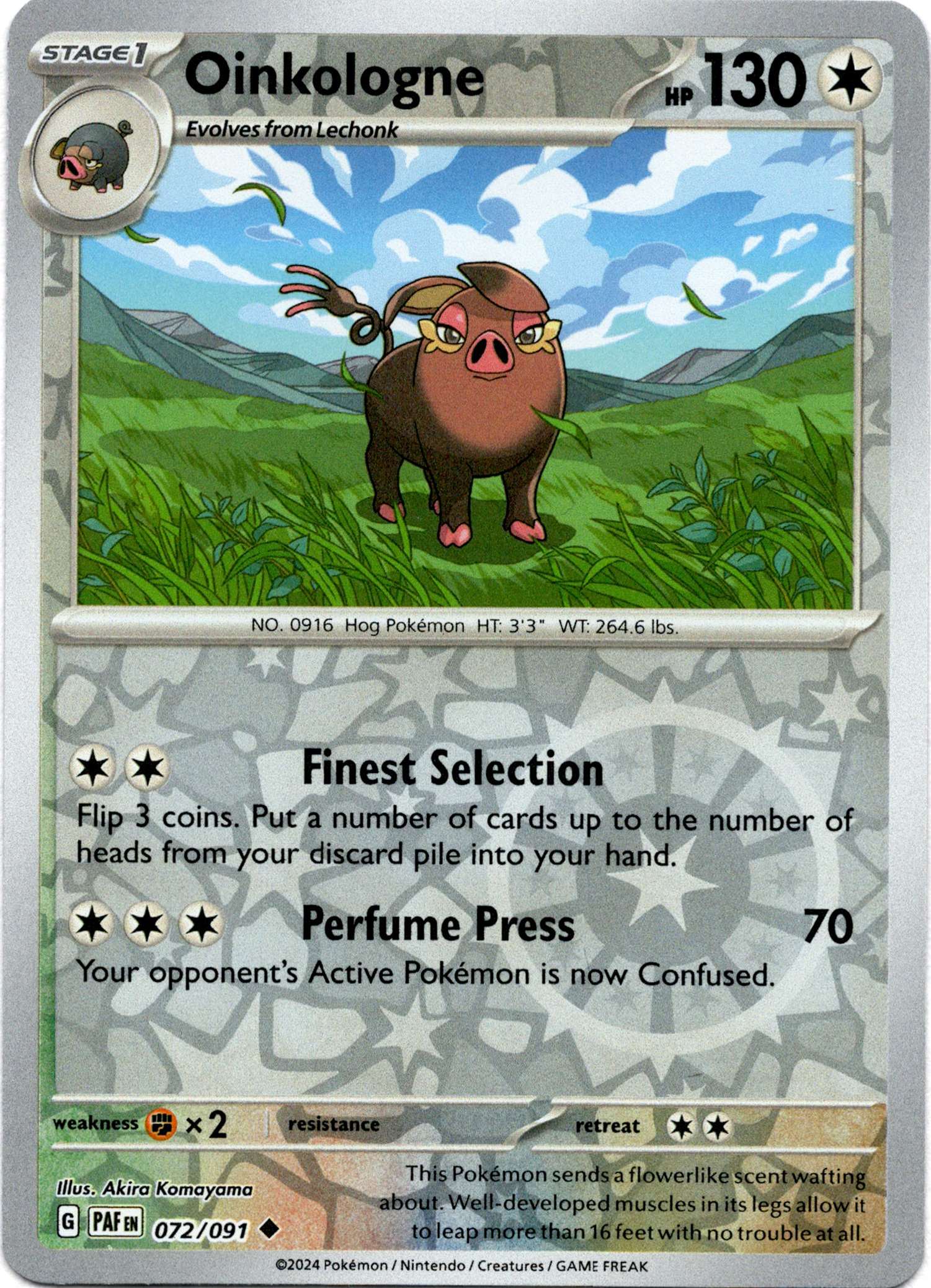 Oinkologne - 072/091 - Paldean Fates - Reverse Holo - Card Cavern
