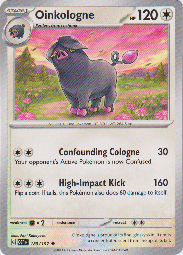 Oinkologne - 183/197 - Obsidian Flames - Card Cavern