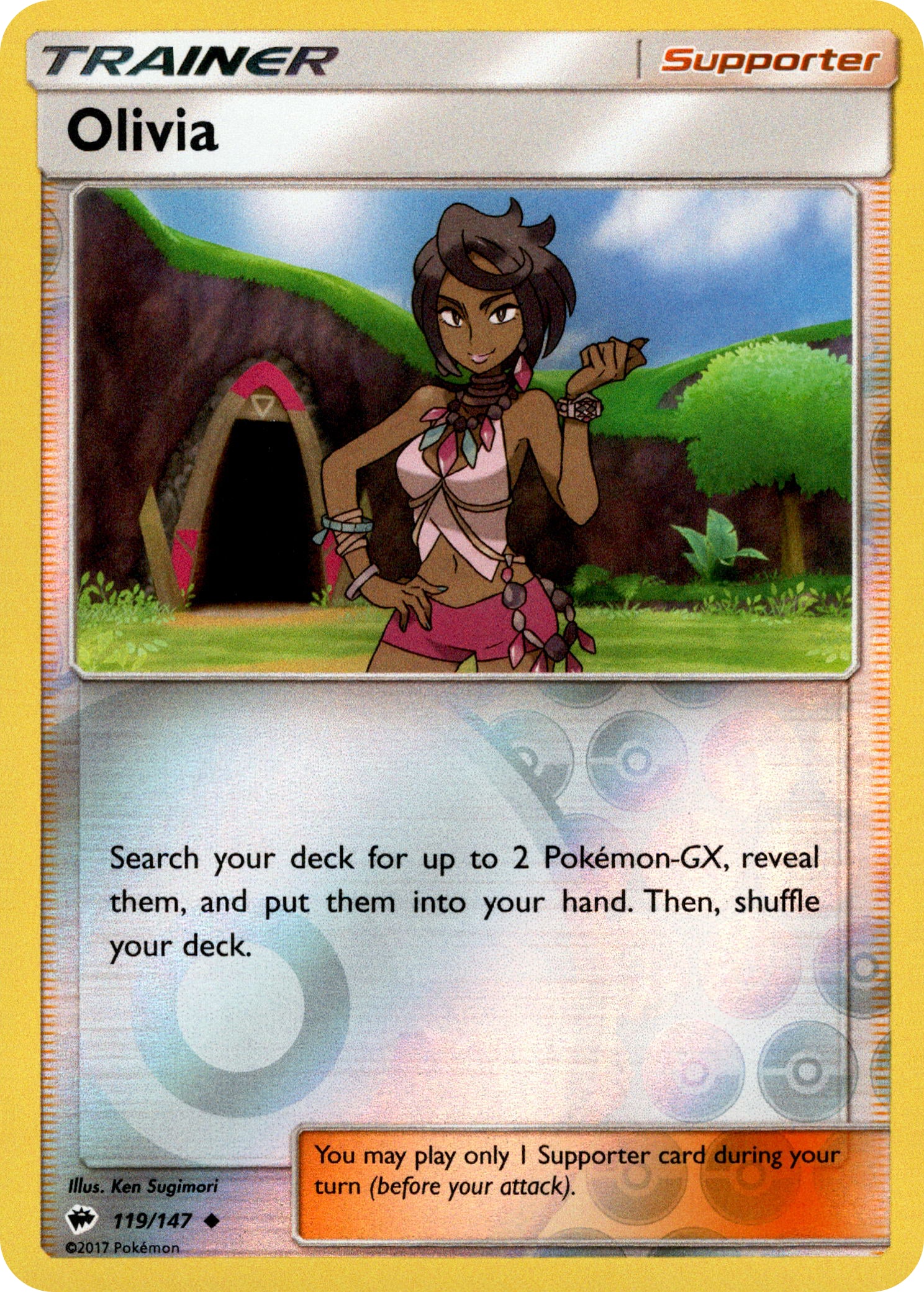 Olivia - 119/147 - Burning Shadows - Reverse Holo - Card Cavern