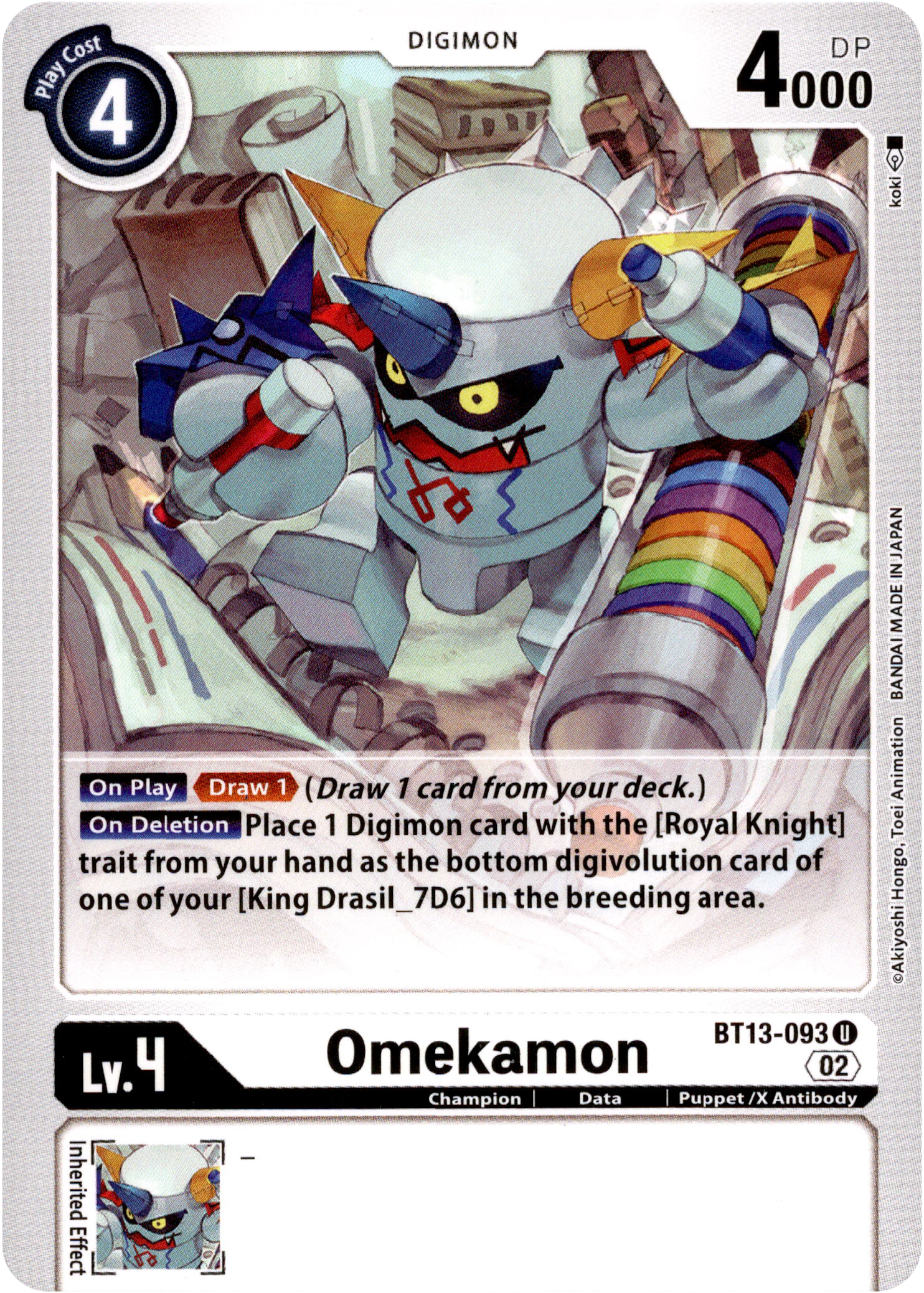 Omekamon - BT13-093 U - Versus Royal Knight - Card Cavern