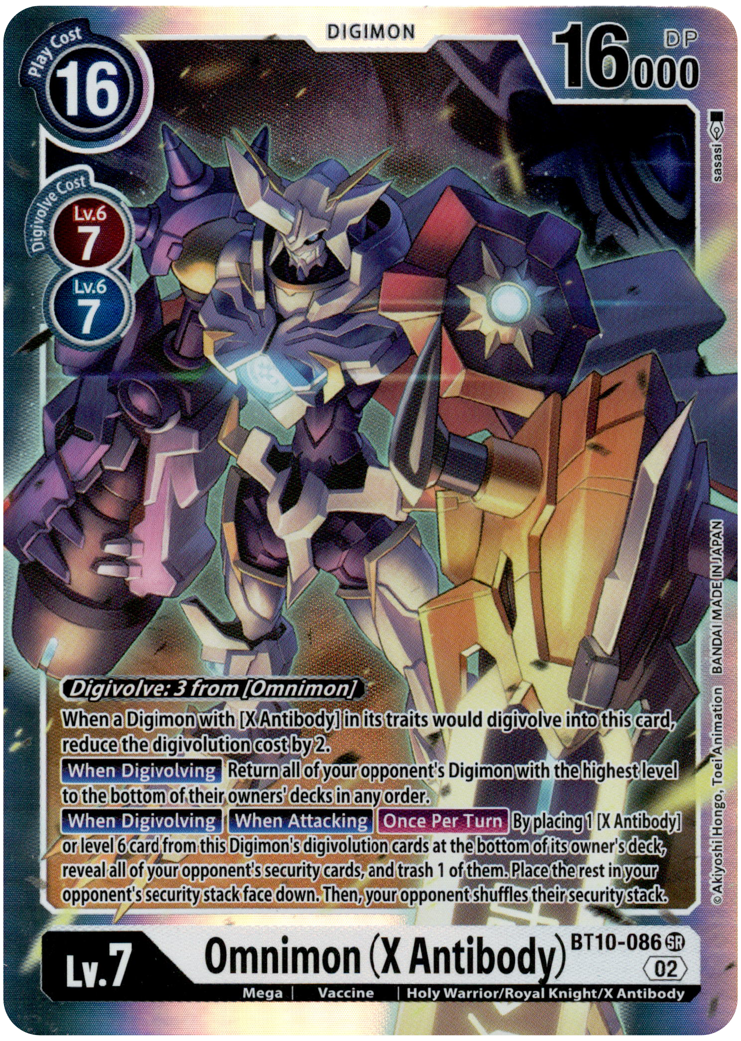Omnimon (X Antibody) - BT10-086 SR - Xros Encounter - Foil - Card Cavern