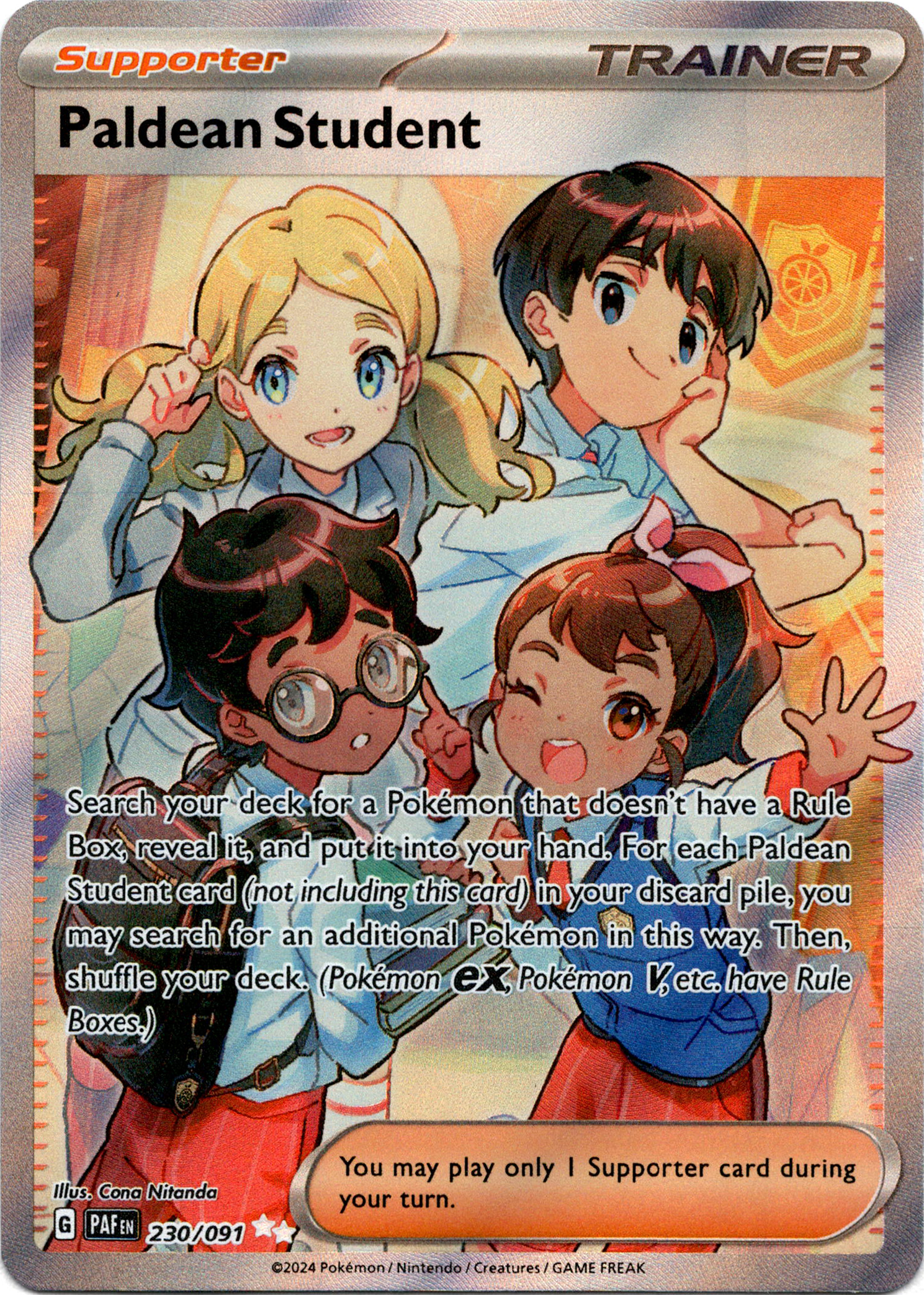 Paldean Student - 230/091 - Paldean Fates - Holo - Card Cavern