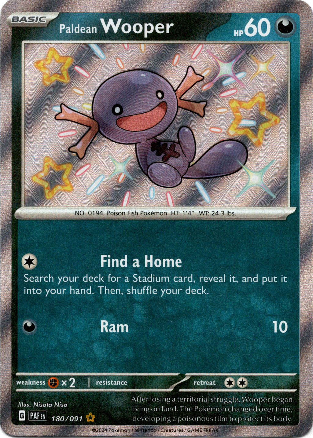 Paldean Wooper - 180/091 - Paldean Fates