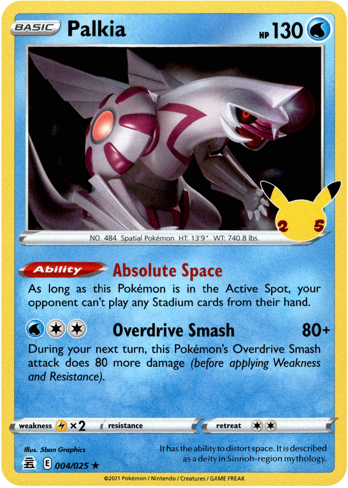 Palkia - 004/025 - Celebrations - Holo - Card Cavern