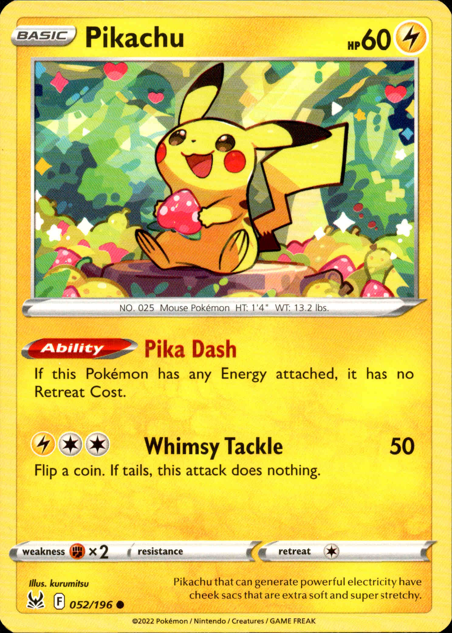Pikachu - 052/196 - Lost Origin - Card Cavern