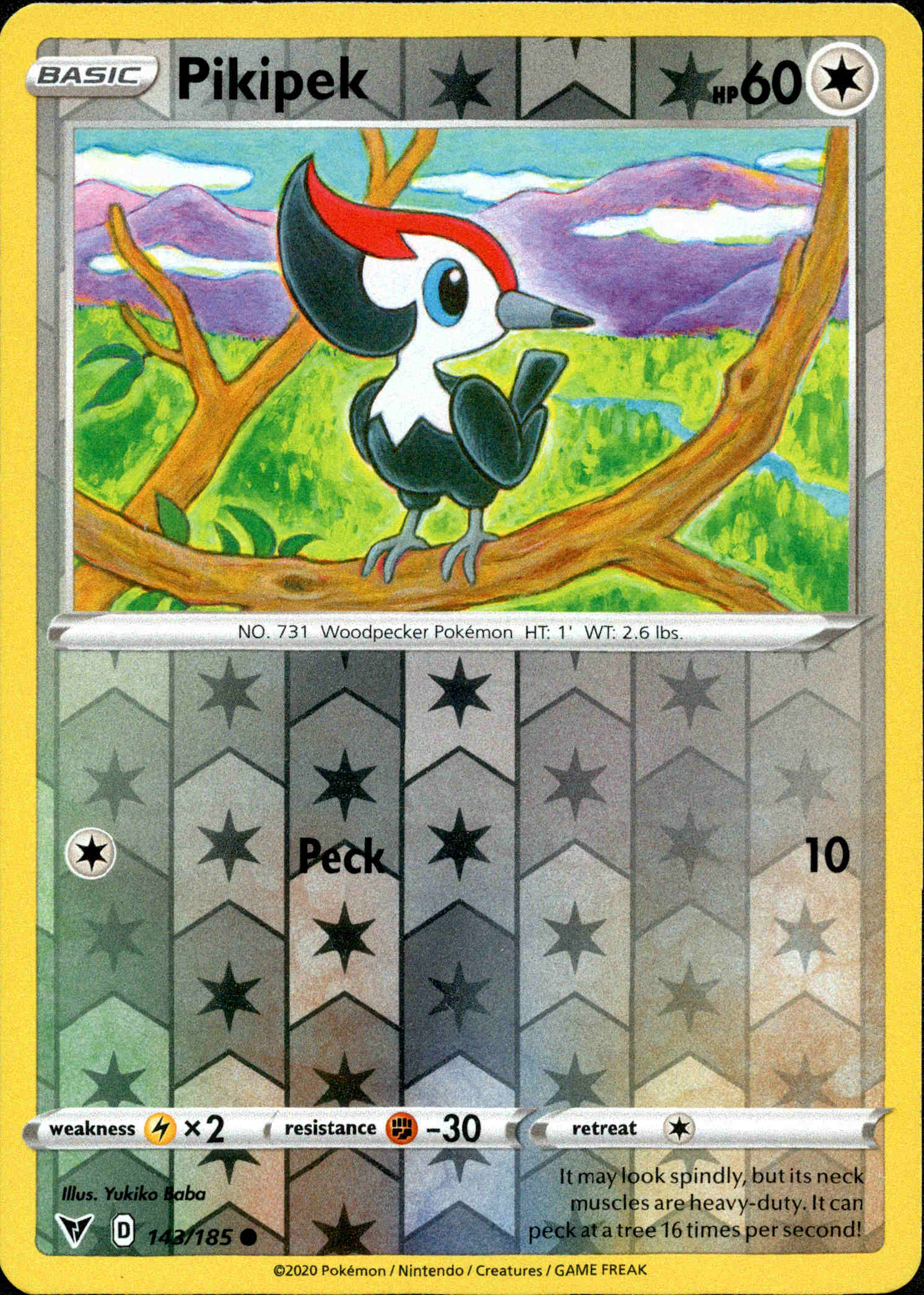 Pikipek - 143/185 - Vivid Voltage - Reverse Holo - Card Cavern