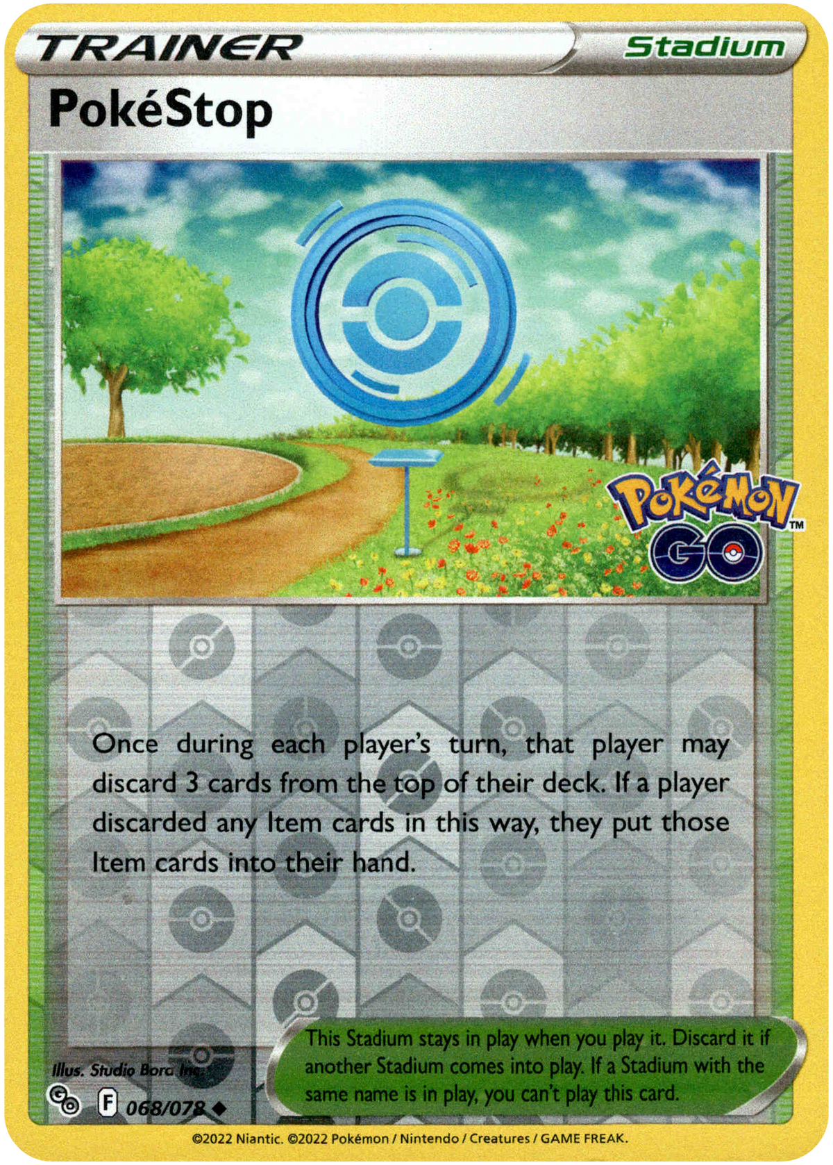 PokeStop - 068/078 - Pokemon Go - Reverse Holo - Card Cavern