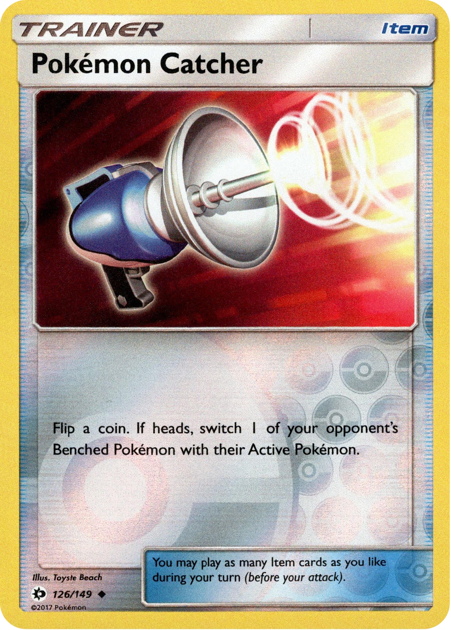Pokémon Catcher - 126/149 - Sun & Moon - Reverse Holo - Card Cavern