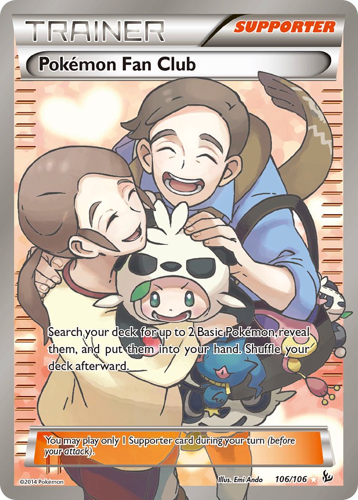 Pokemon Fan Club Full Art - 106/106 - Flashfire - Holo - Card Cavern