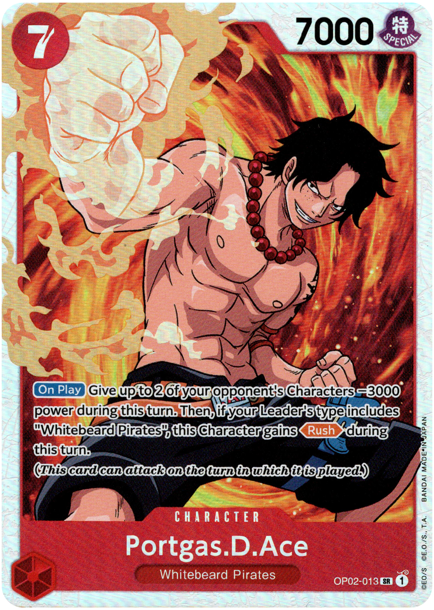 Portgas.D.Ace - OP02-013 - Paramount War - Foil - Card Cavern