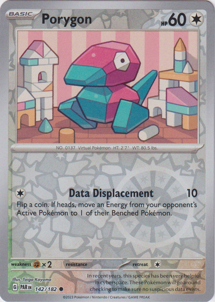 Porygon - 142/182 - Paradox Rift - Reverse Holo Card Cavern Trading Cards, LLC Porygon - 142/182 - Paradox Rift - Reverse Holo Card Cavern Trading Cards, LLC