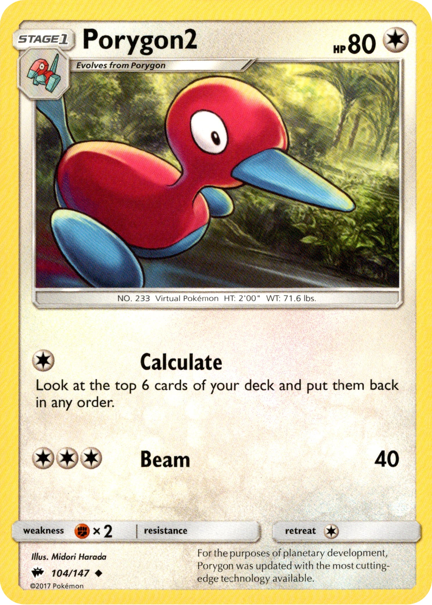 Porygon2 - 104/147 - Burning Shadows - Card Cavern