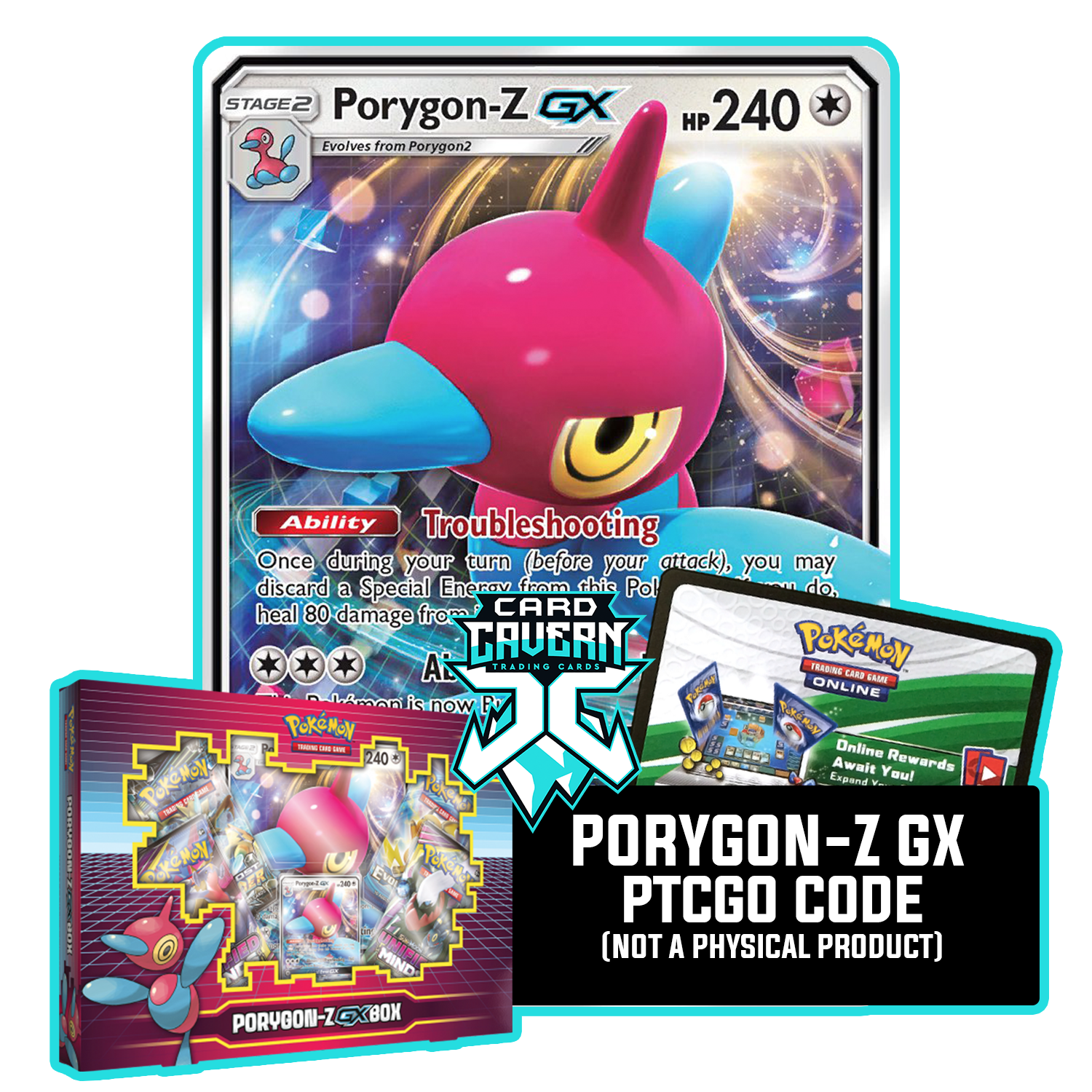 Porygon-Z GX SM216 PTCGO Code - Card Cavern