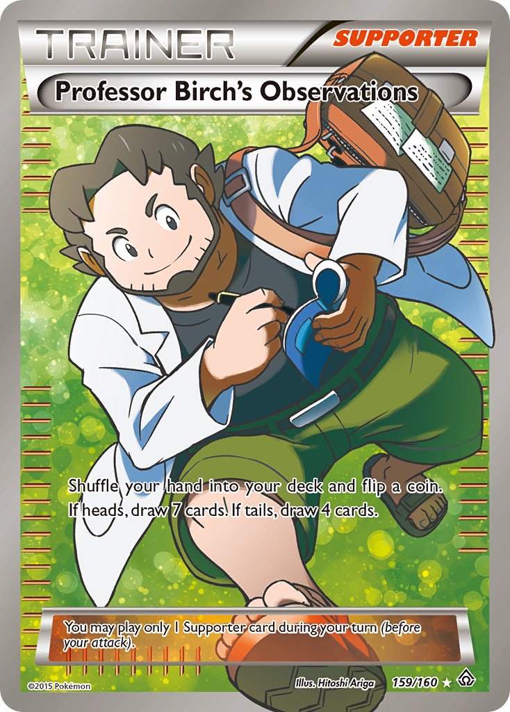 Professor Birch's Observations Full Art - 159/160 - Primal Clash - Holo - Card Cavern