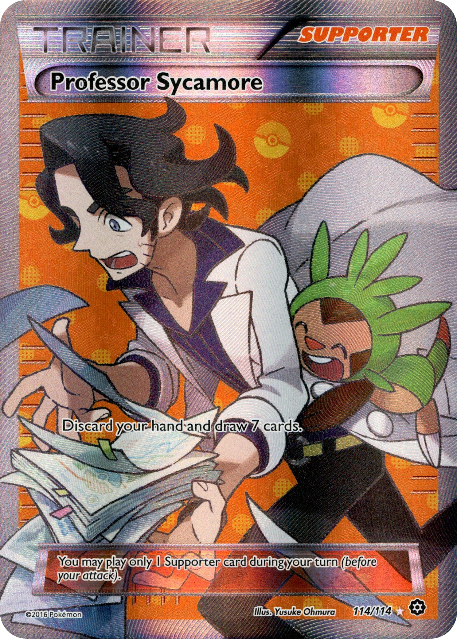 Professor Sycamore Full Art - 114/114 - Steam Siege - Holo - Card Cavern