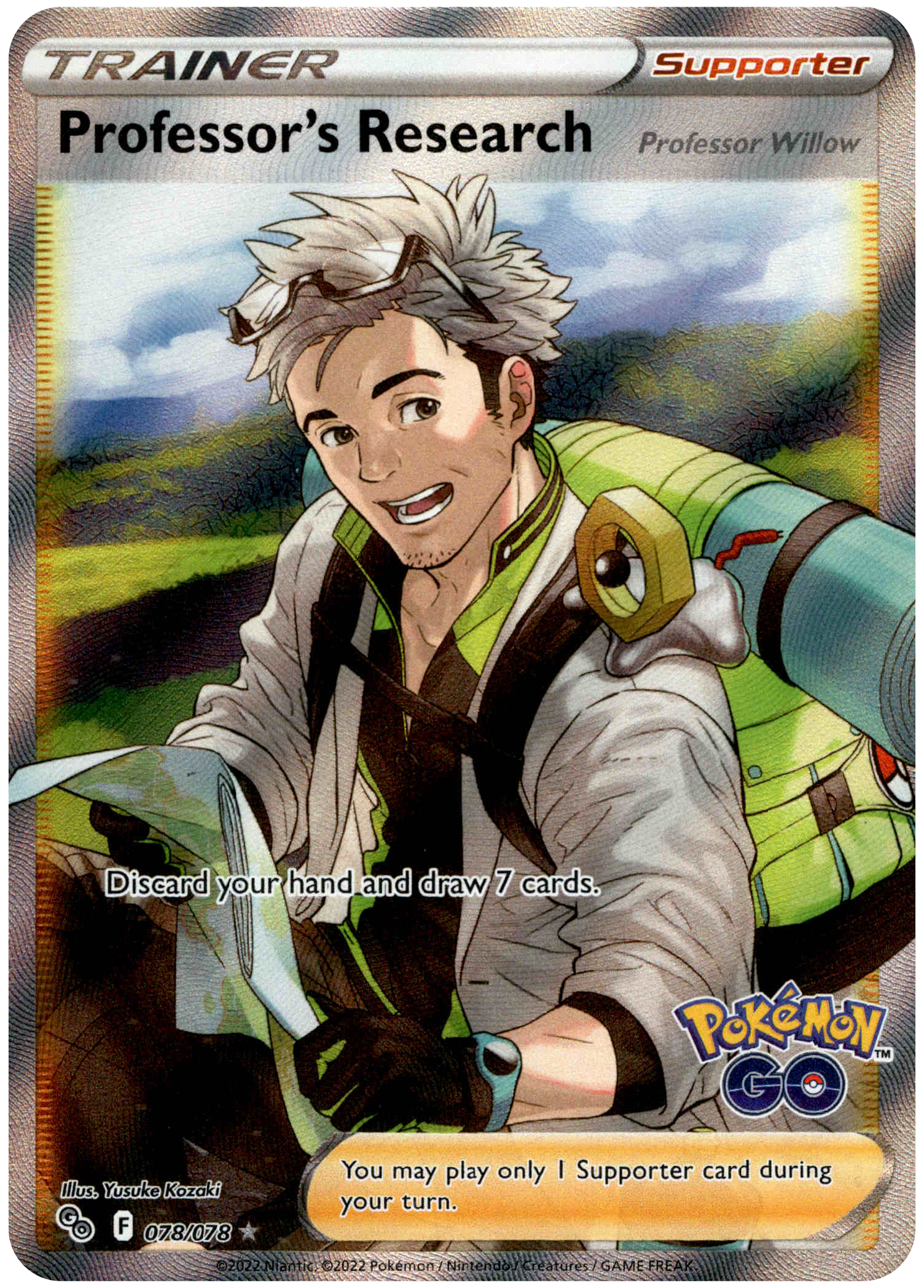 Professor's Research Full Art - 078/078 - Pokemon Go - Holo - Card Cavern
