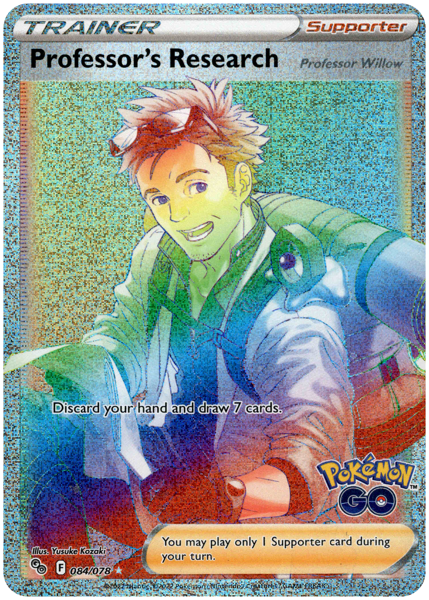 Professor's Research Hyper Rare - 084/078 - Pokemon Go - Holo - Card Cavern