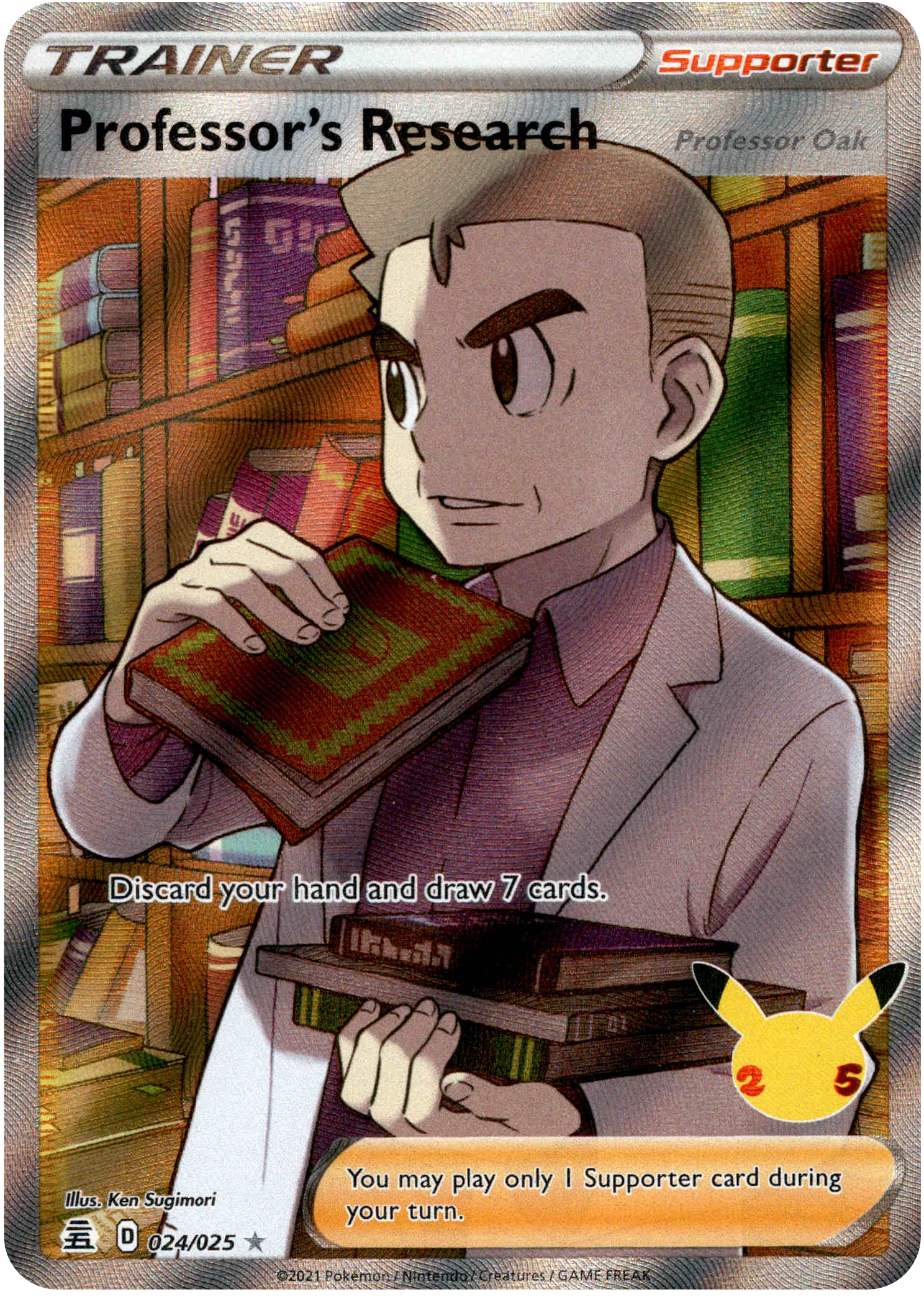Professor's Research Full Art - 024/025 - Celebrations - Holo - Card Cavern