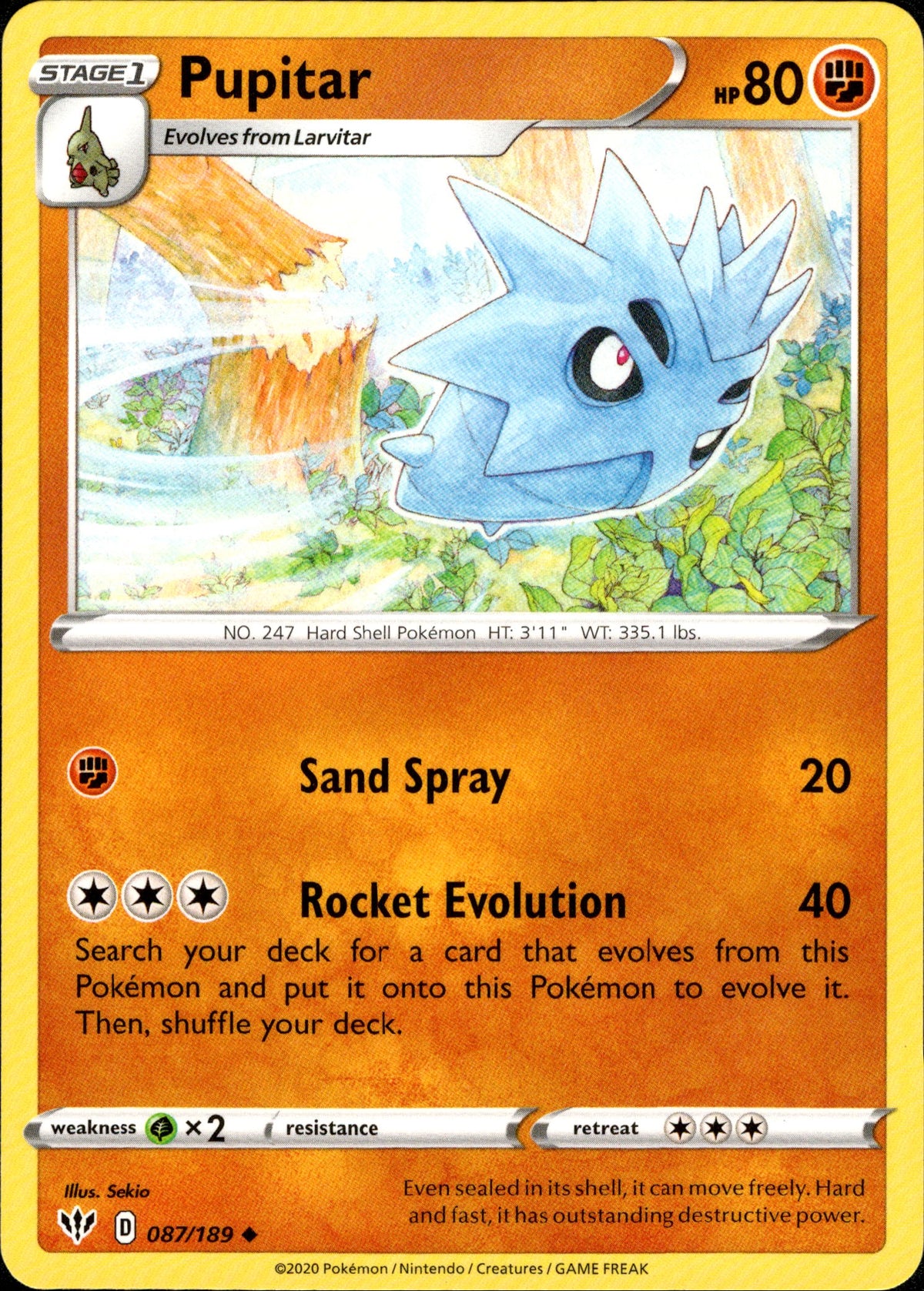 Pupitar - 87/189 - Darkness Ablaze - Card Cavern