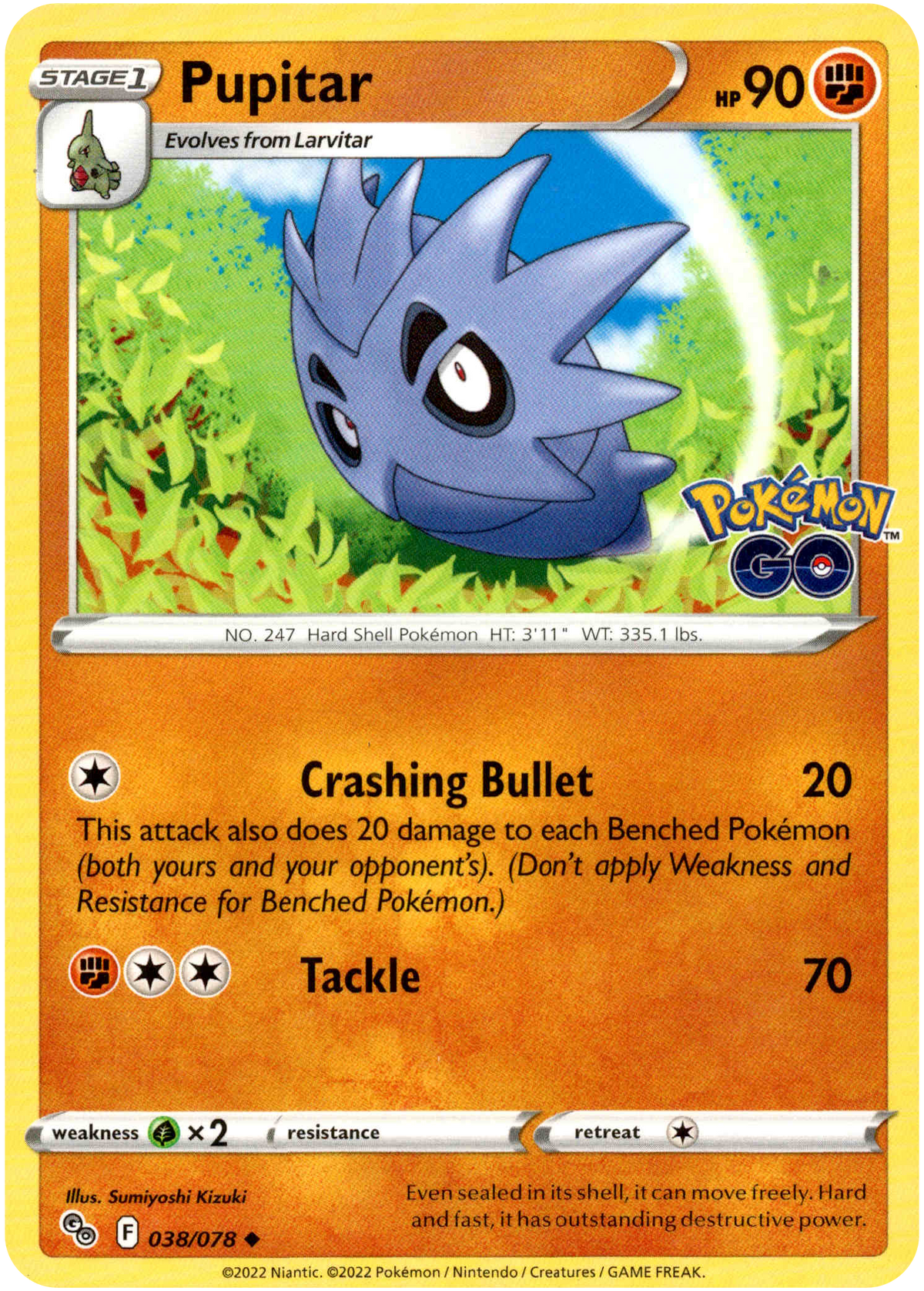 Pupitar - 038/078 - Pokemon Go - Card Cavern