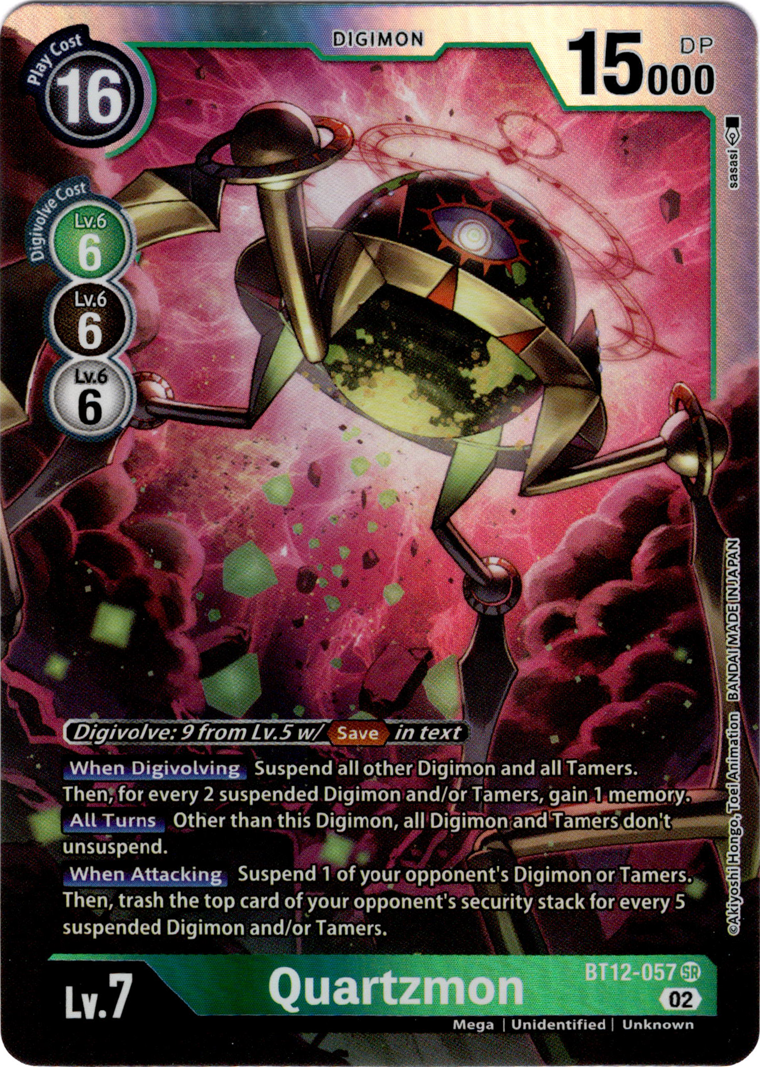Quartzmon - BT12-057 SR - Across Time - Foil - Card Cavern