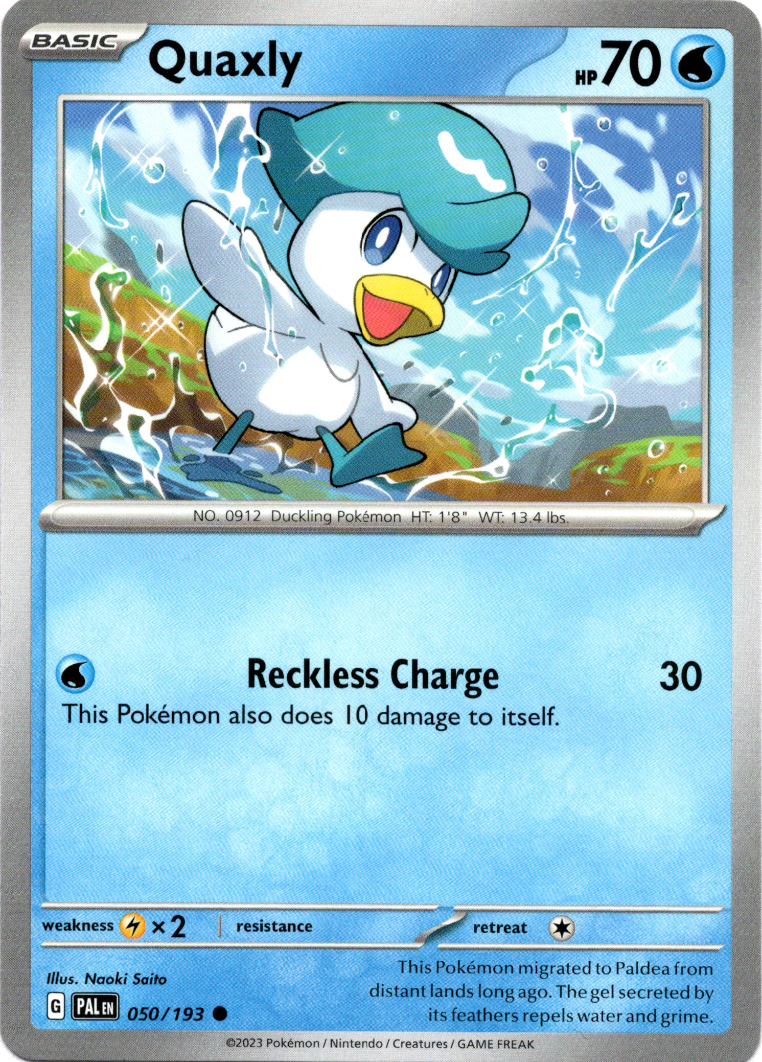 Quaxly - 050/193 - Paldea Evolved - Card Cavern