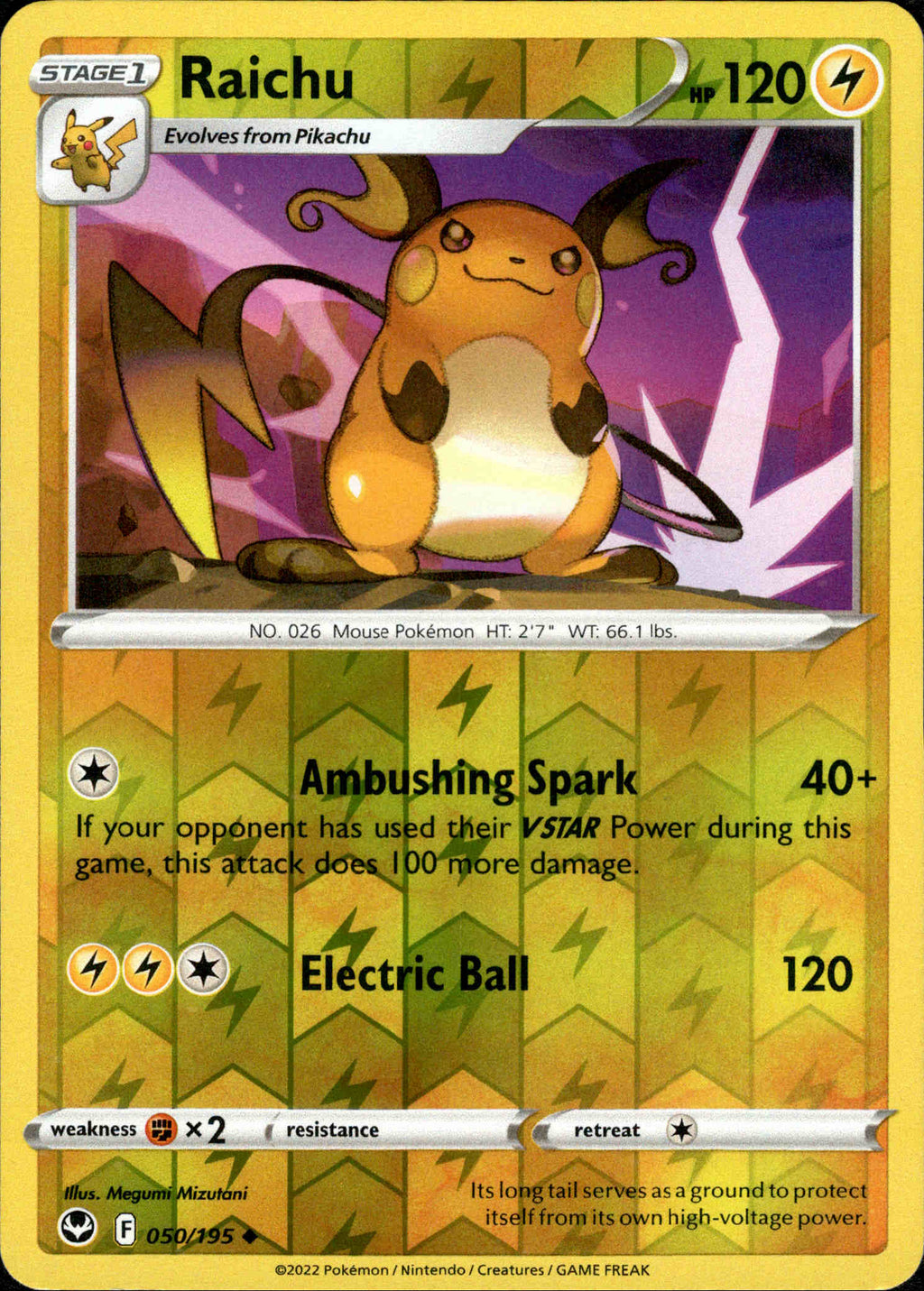 Raichu - 050/195 - Silver Tempest