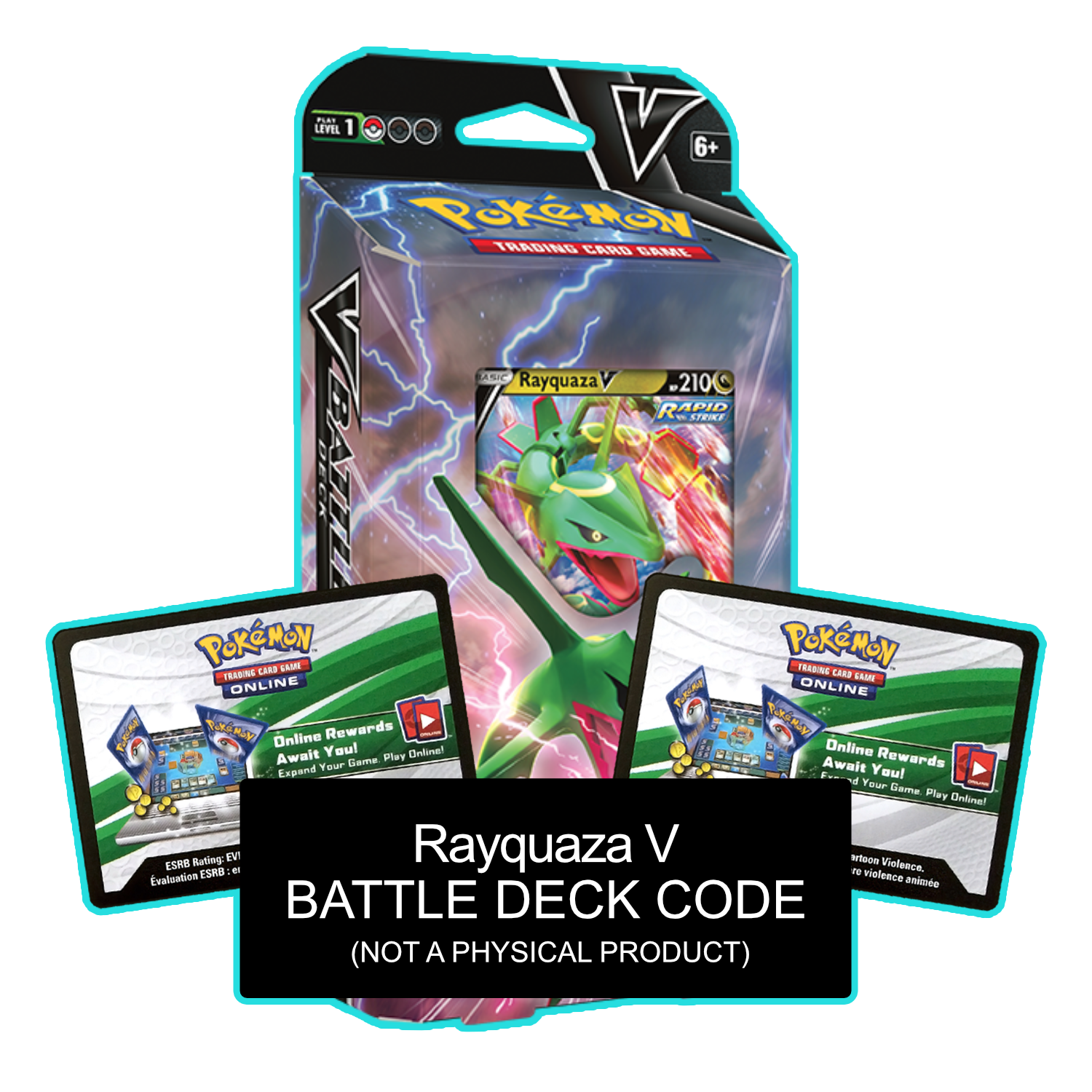 Rayquaza V Battle Deck - Pokemon TCG Live Code - Card Cavern