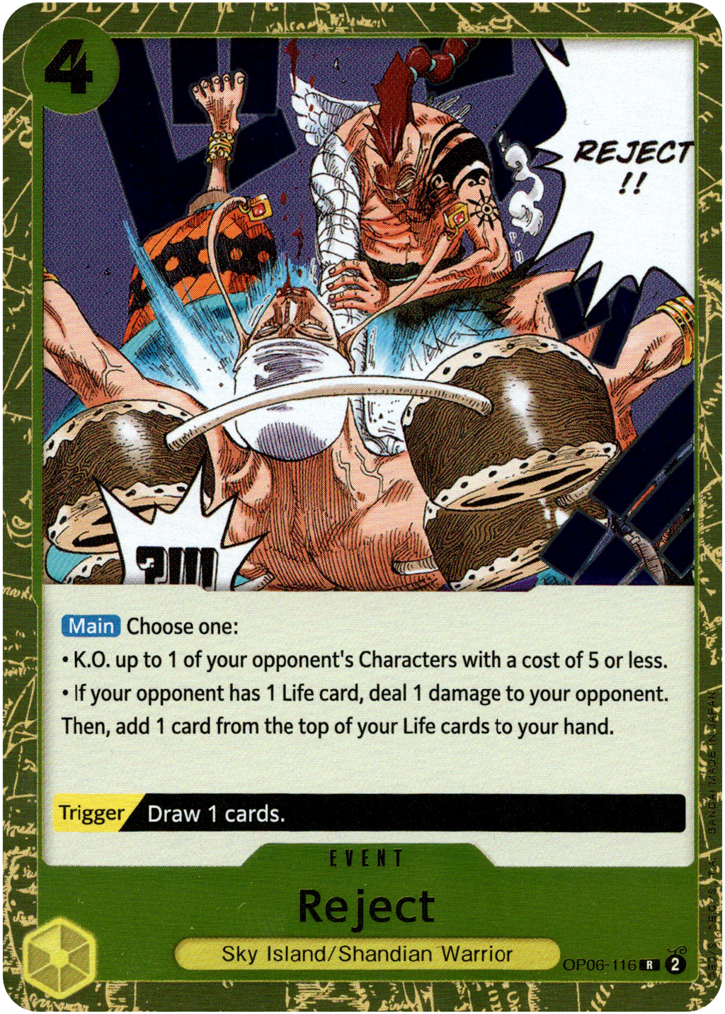 Reject - OP06-116R - Wings of the Captain - Foil Card Cavern Trading Cards, LLC Reject - OP06-116R - Wings of the Captain - Foil Card Cavern Trading Cards, LLC