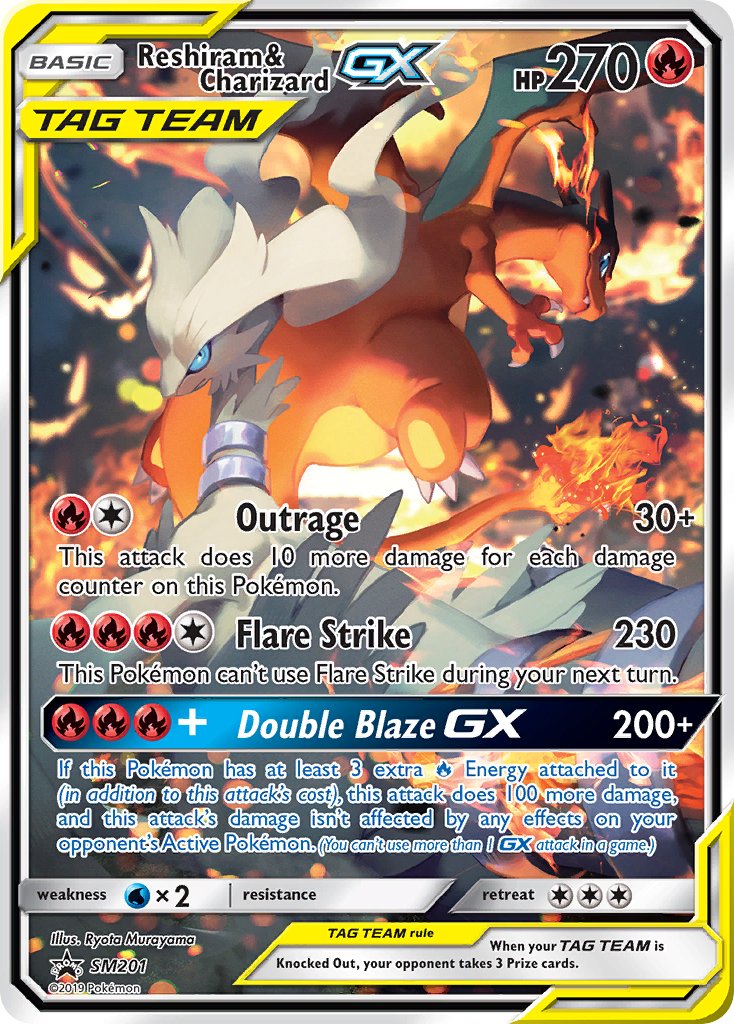 Reshiram & Charizard GX - SM201 - Sun & Moon Promo - Card Cavern