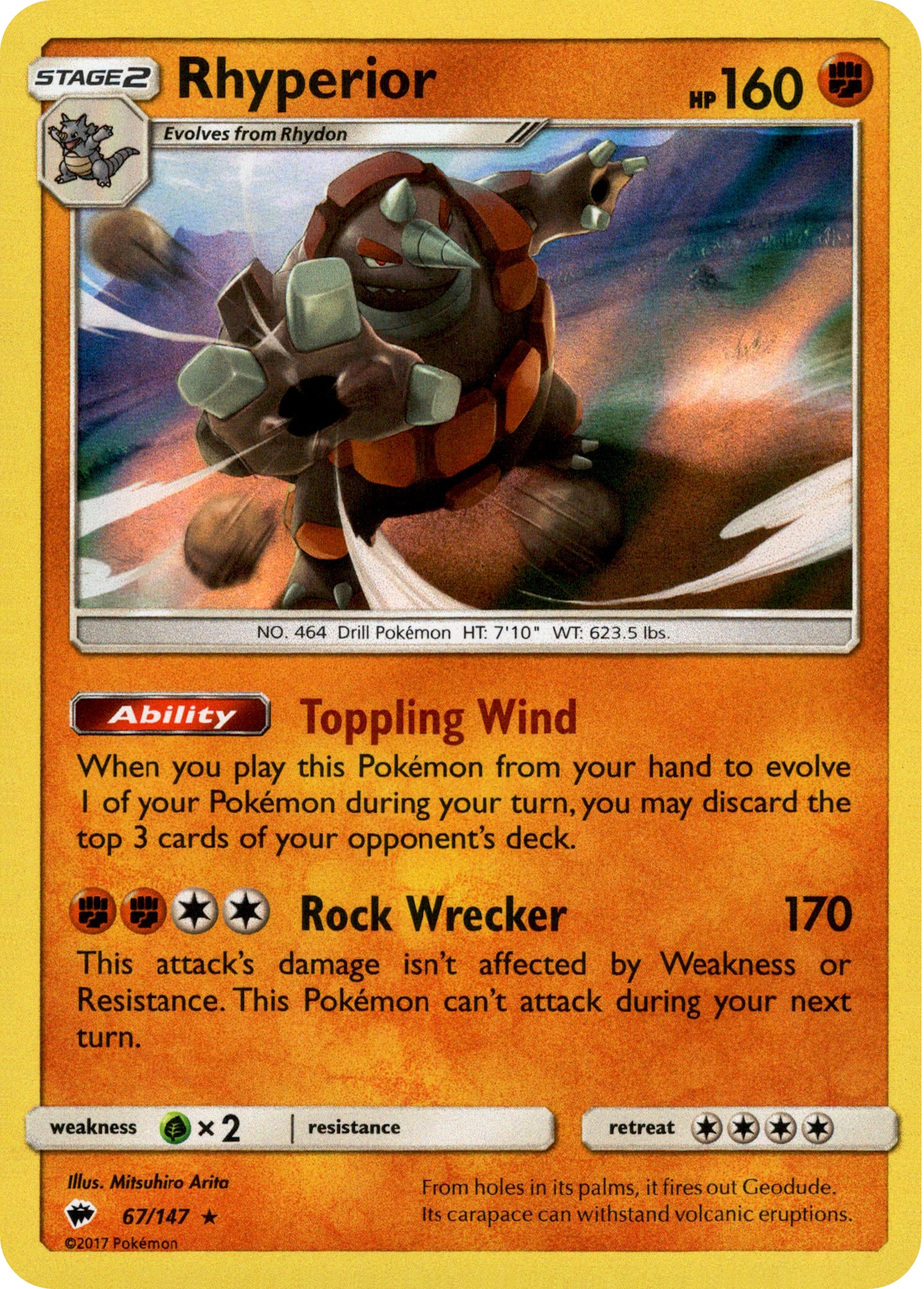 Rhyperior - 67/147 - Burning Shadows - Holo - Card Cavern