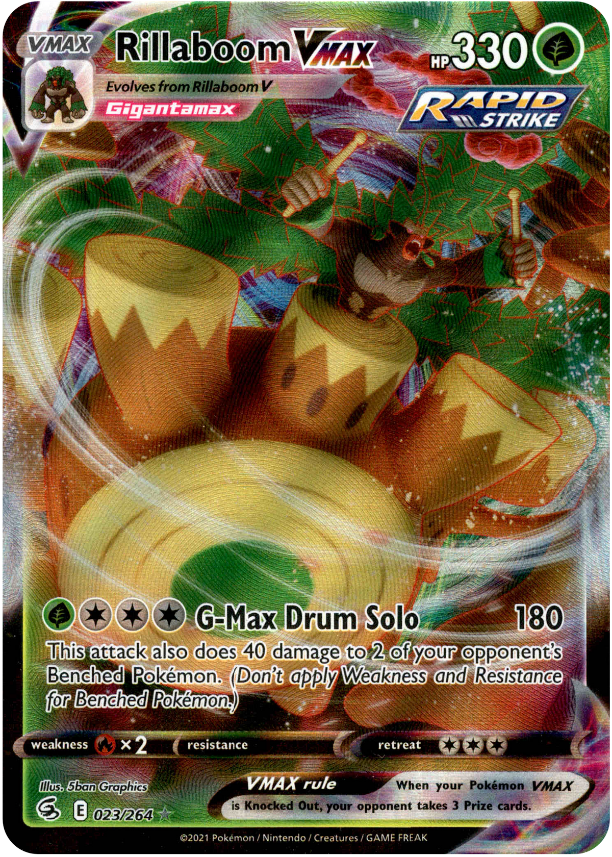 Rillaboom VMAX - 023/264 - Fusion Strike - Card Cavern
