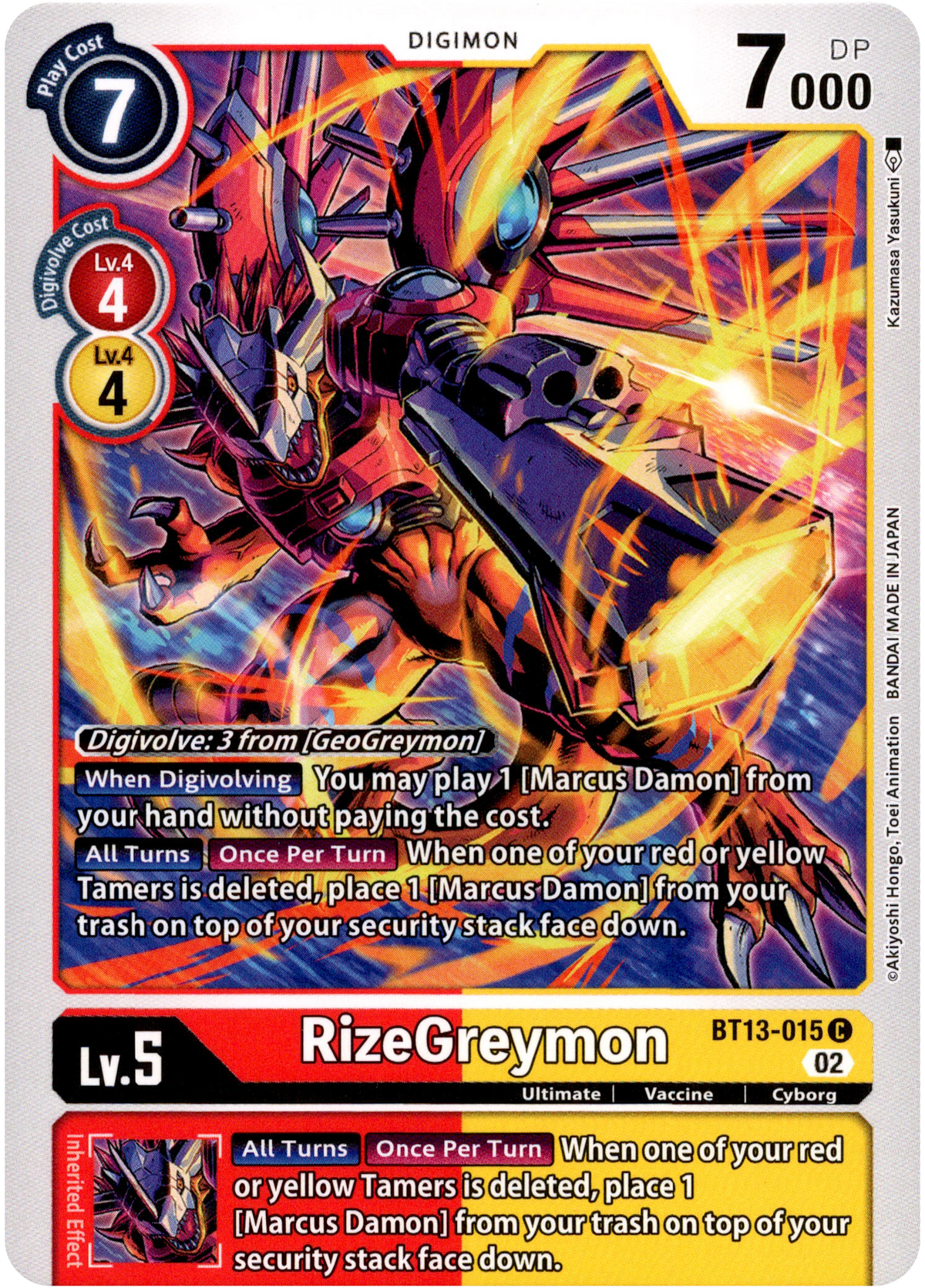 RizeGreymon - BT13-015 C - Versus Royal Knight - Card Cavern