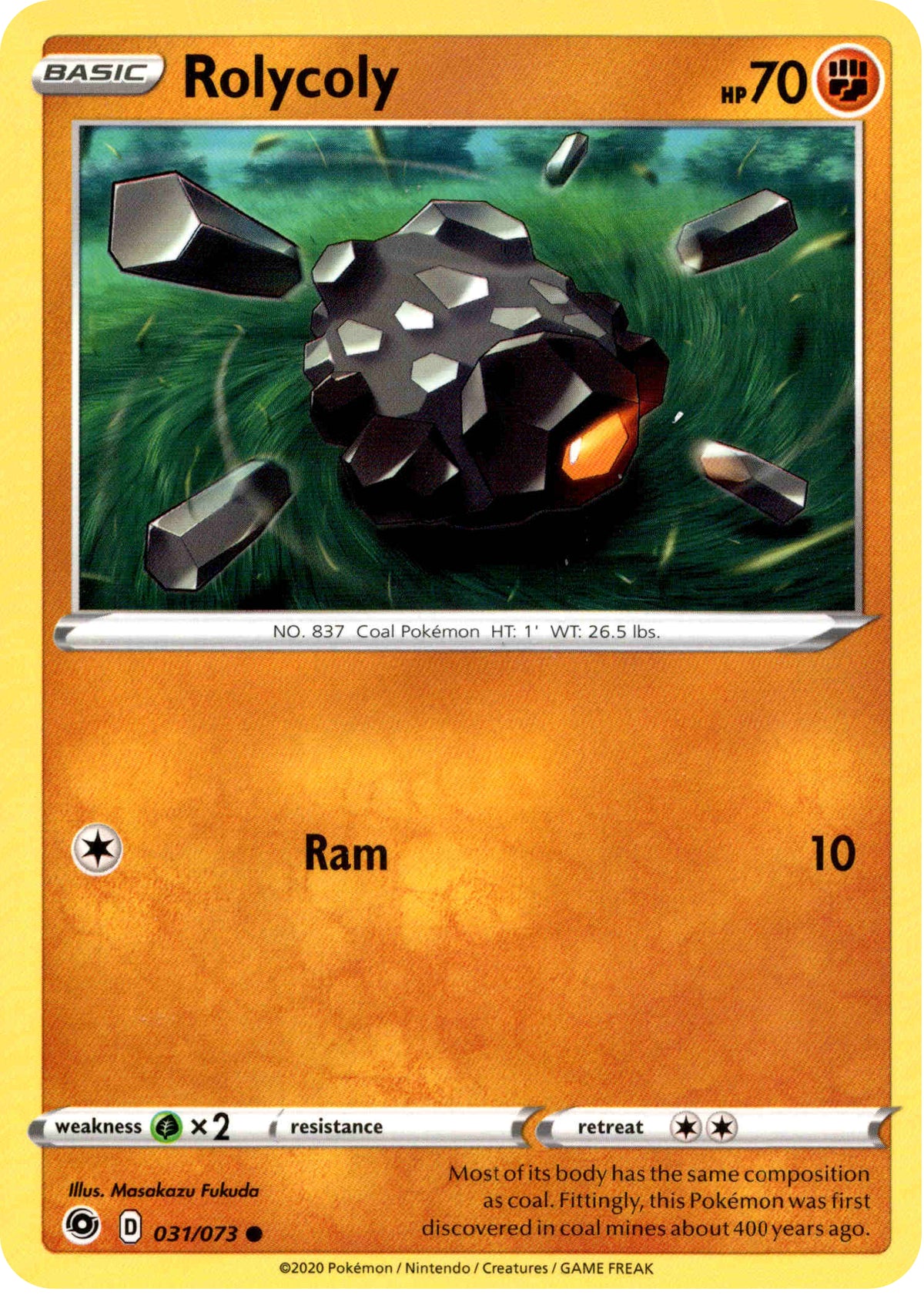 Rolycoly - 31/73 - Champion's Path - Card Cavern