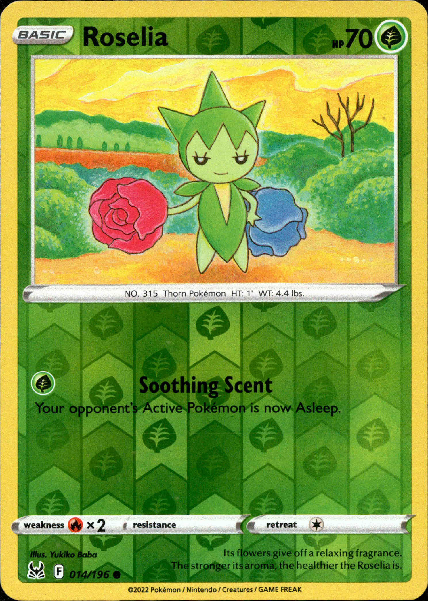 Roselia - 014/196 - Lost Origin - Reverse Holo - Card Cavern