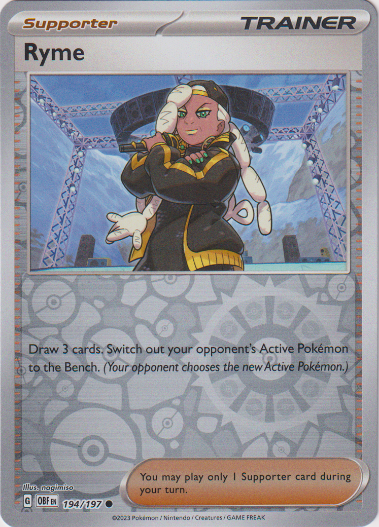 ryme pokemon card Ryme - 194/197 - Obsidian Flames