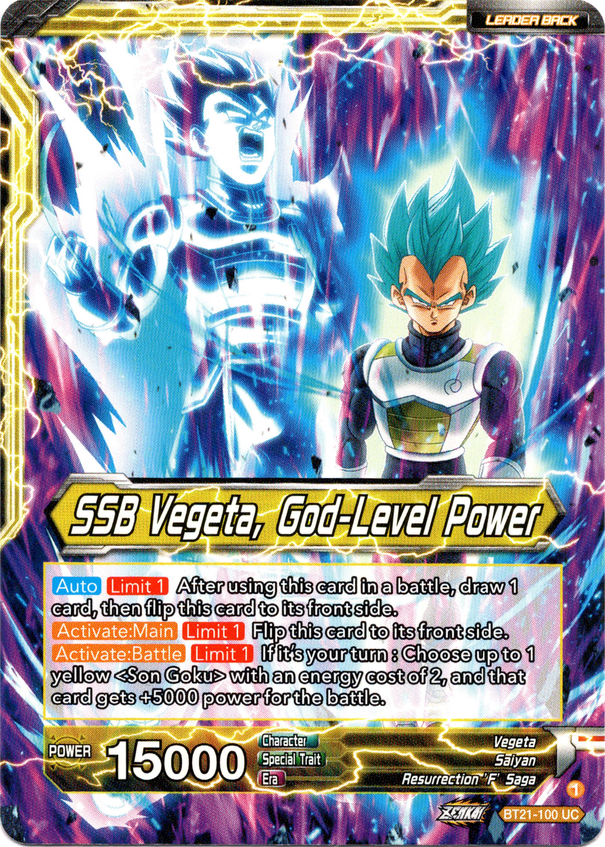 SSB Son Goku // SSB Vegeta, God-Level Power - BT21-100 - Wild Resurgence - Card Cavern