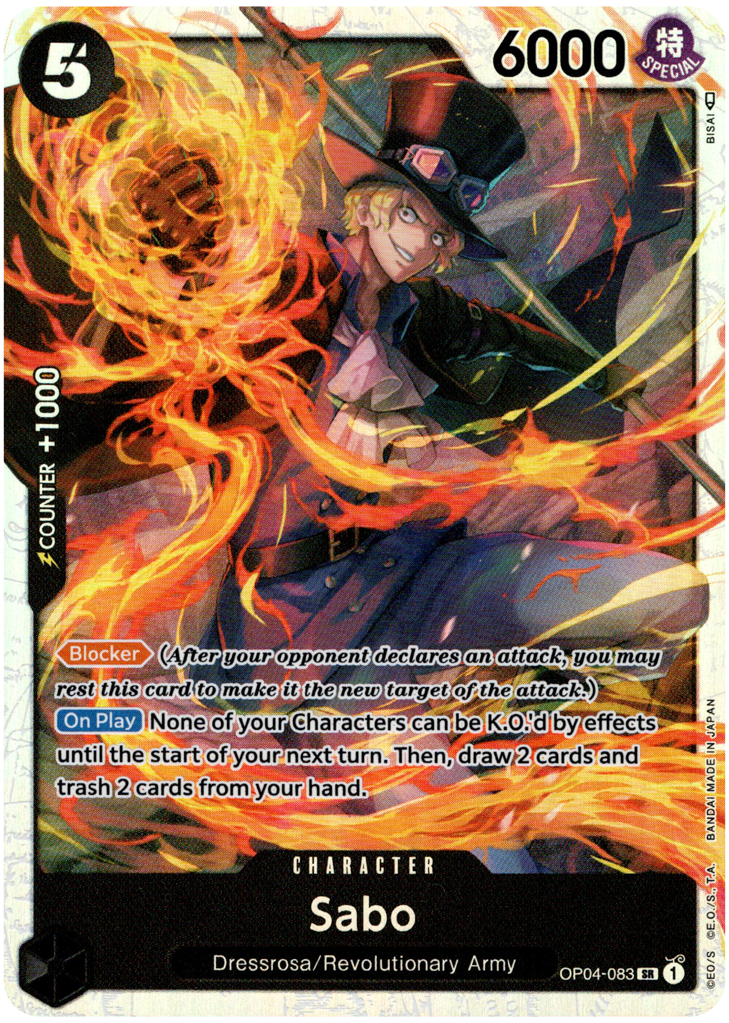 Sabo - OP04-083 SR - Kingdoms of Intrigue - Foil - Card Cavern
