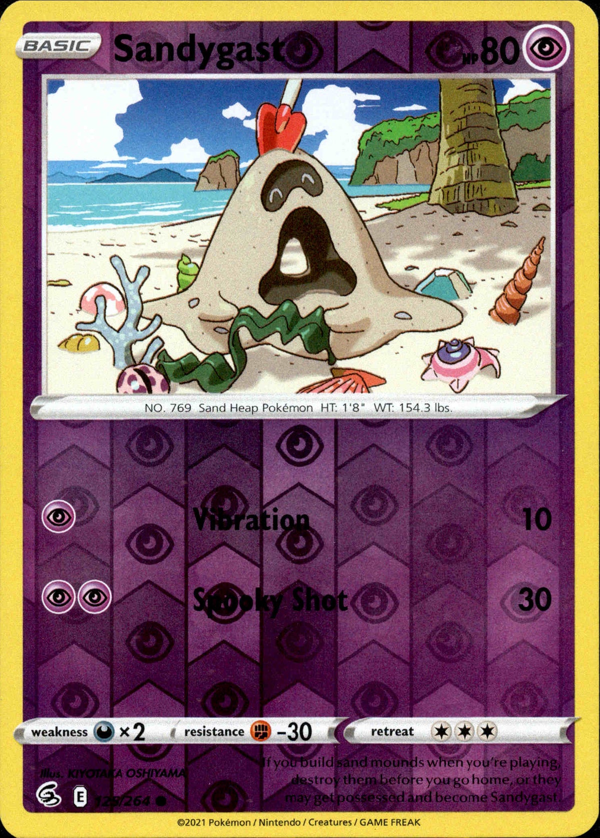Sandygast - 125/264 - Fusion Strike - Reverse Holo - Card Cavern