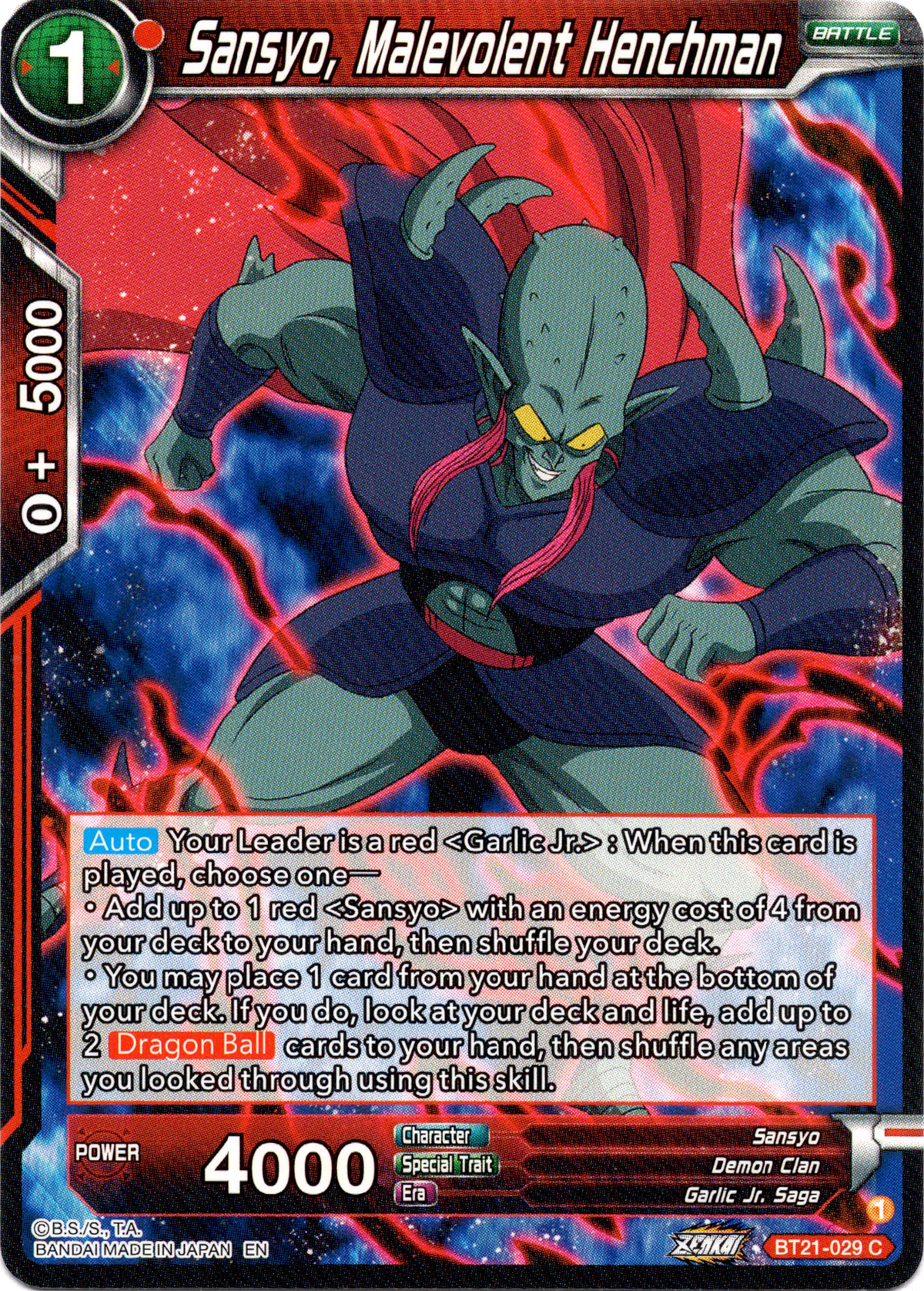 Sansyo, Malevolent Henchman - BT21-029 - Wild Resurgence - Card Cavern