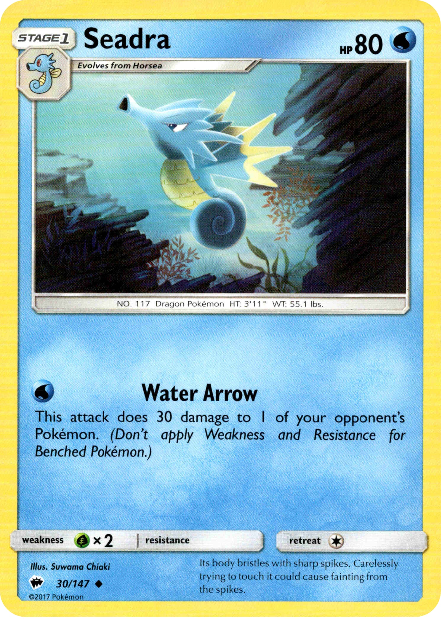 Seadra - 30/147 - Burning Shadows - Card Cavern